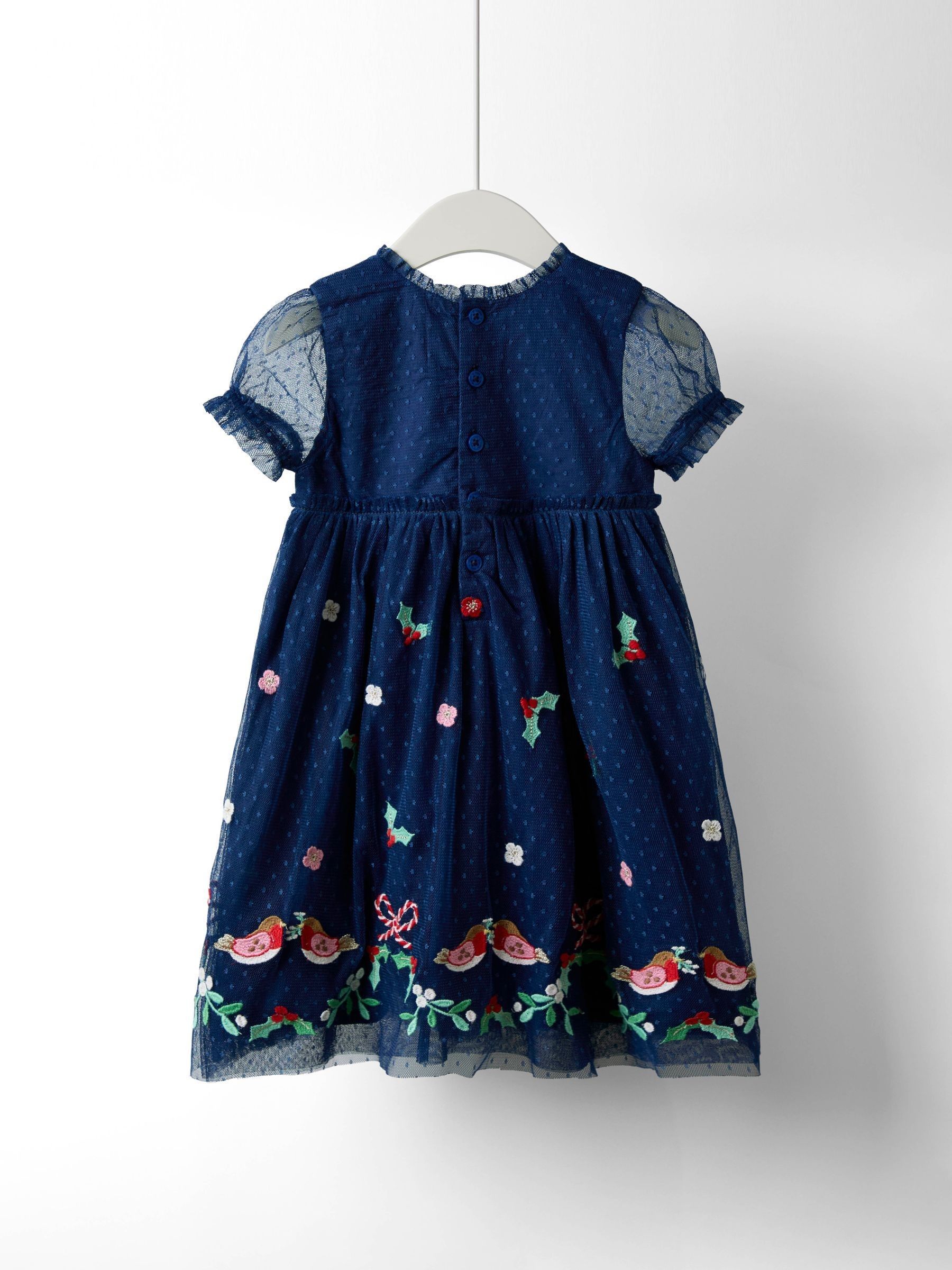baby navy blue dress babyGap Baby Girls Cap Sleeve Scallop Eyelet Dress Blue Navy 12-18 Months