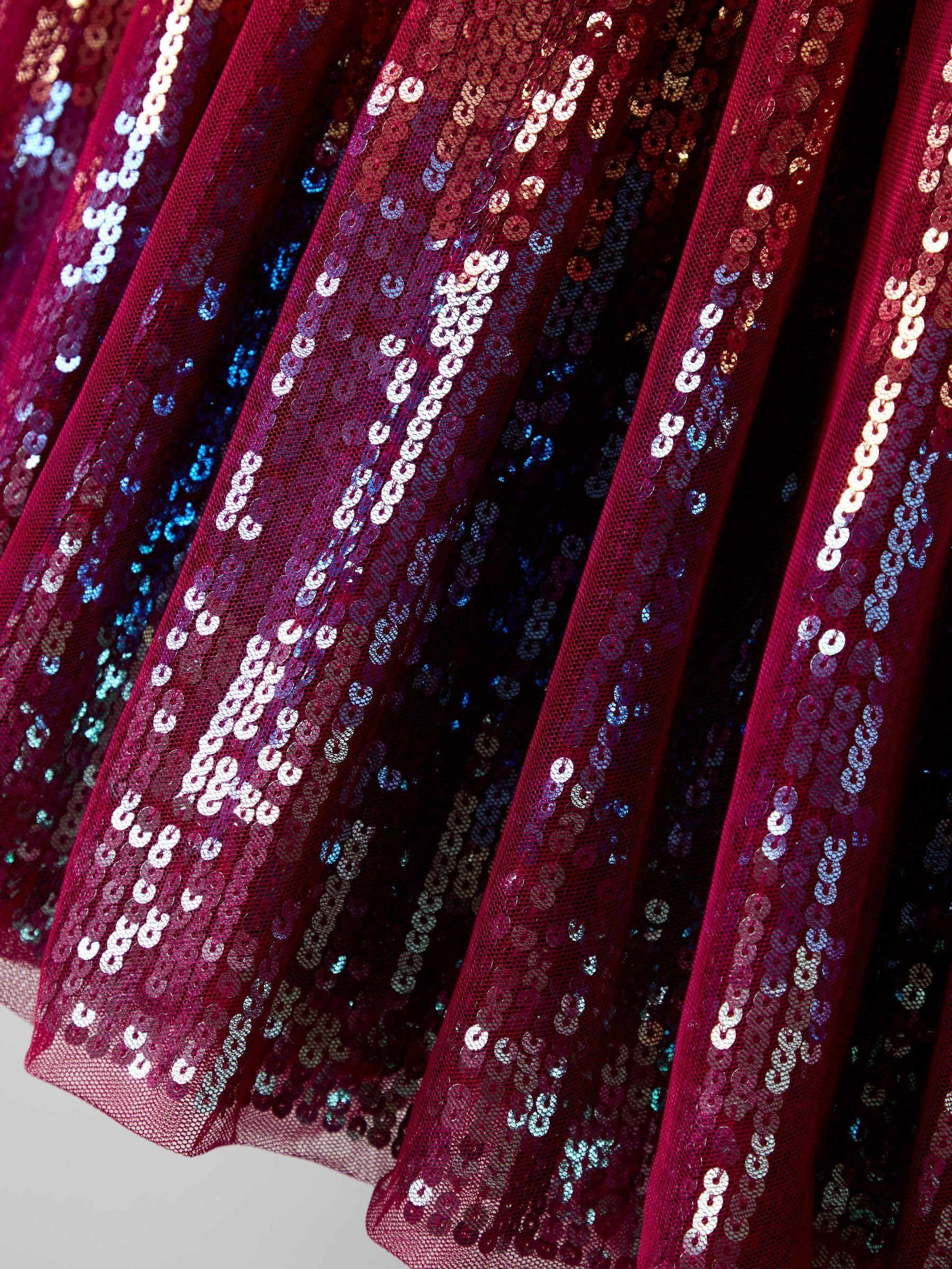 Rainbow Berry Sequin Party Dress - Image 3 of 5