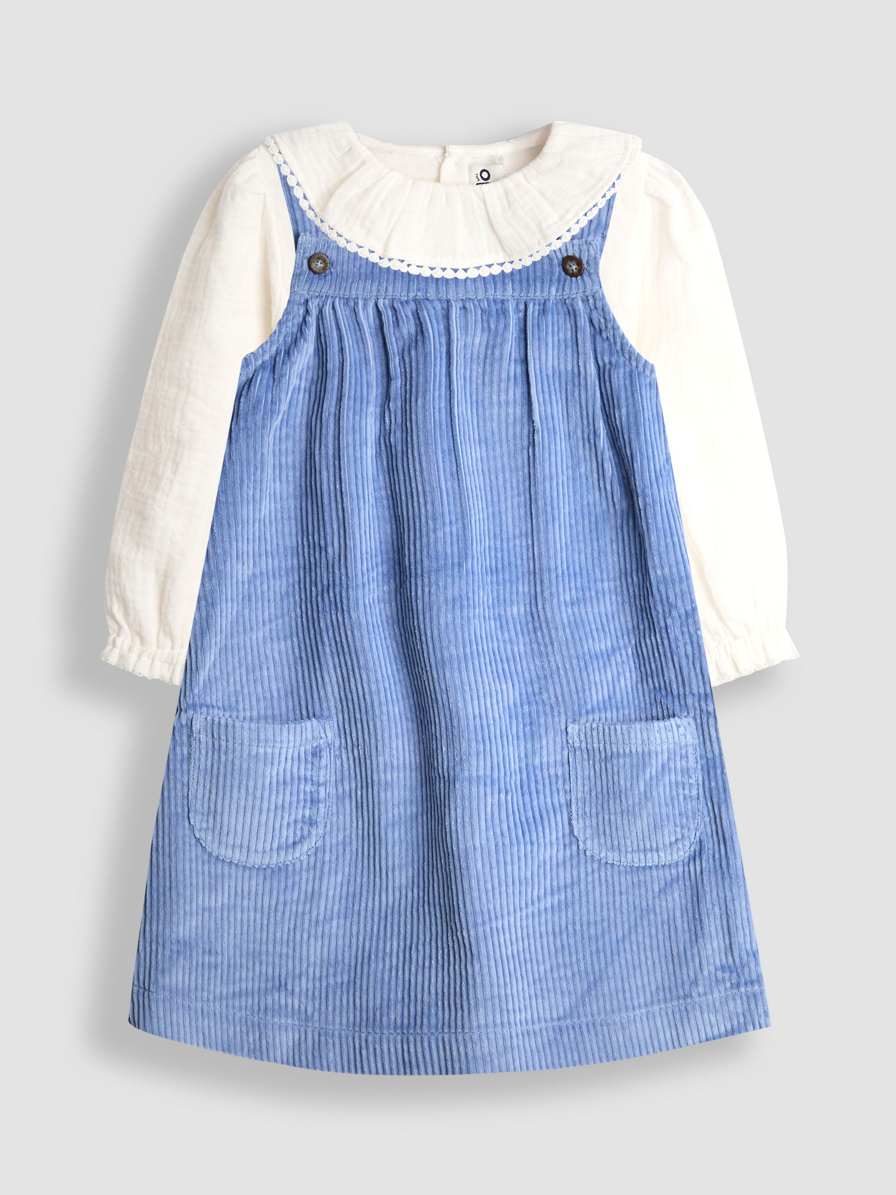 white christmas dresses RuffleButts Light Wash Denim Flutter Bow Dress