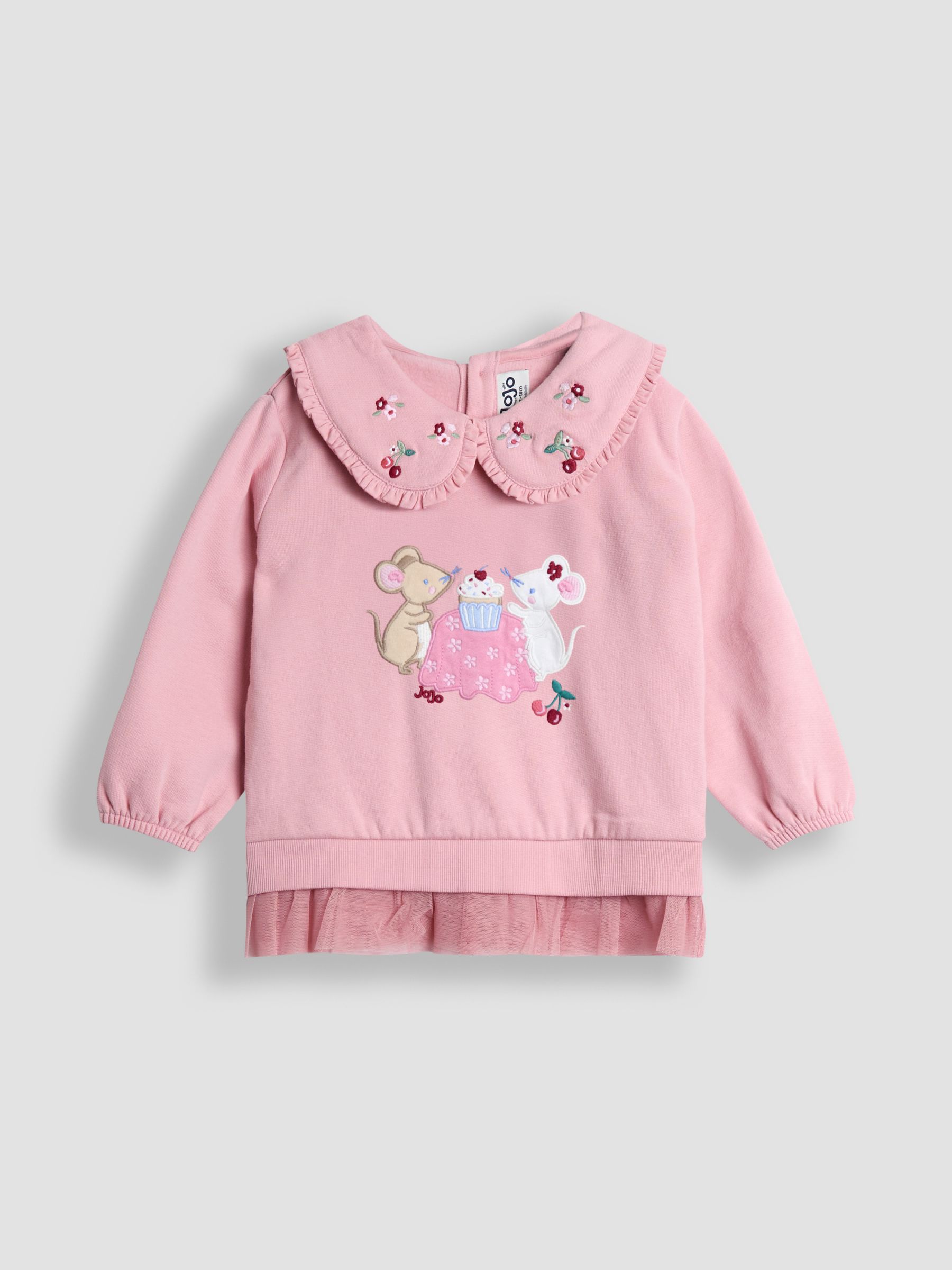Pink Light Appliqué Tulle Sweatshirt & Legging Set - Image 2 of 7