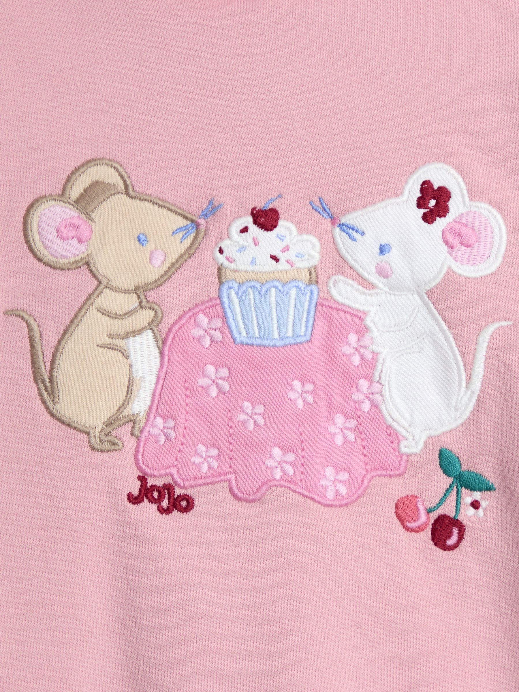 Pink Light Appliqué Tulle Sweatshirt & Legging Set - Image 6 of 7