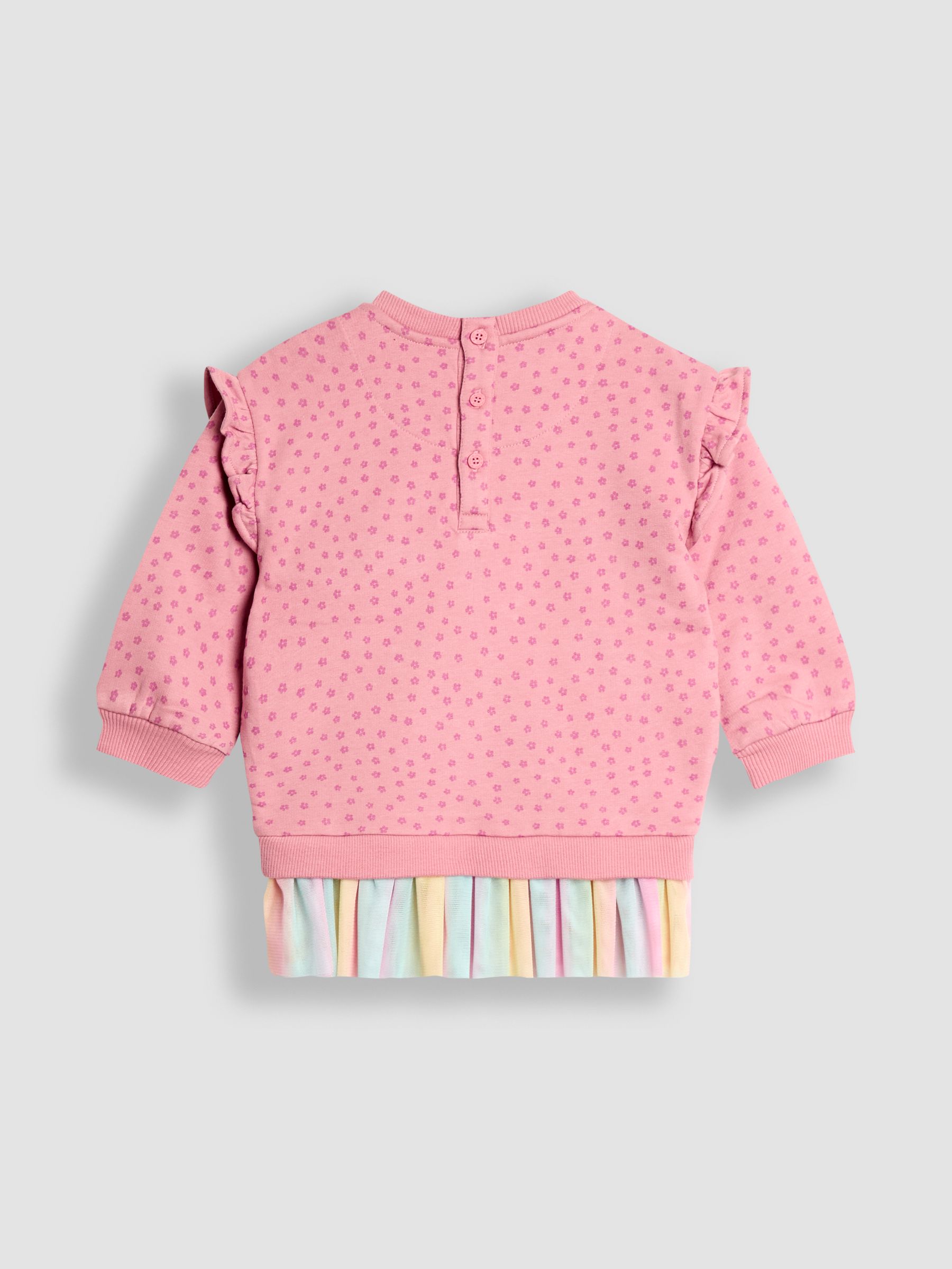 Dark Pink Appliqué Tulle Sweatshirt & Legging Set - Image 3 of 7