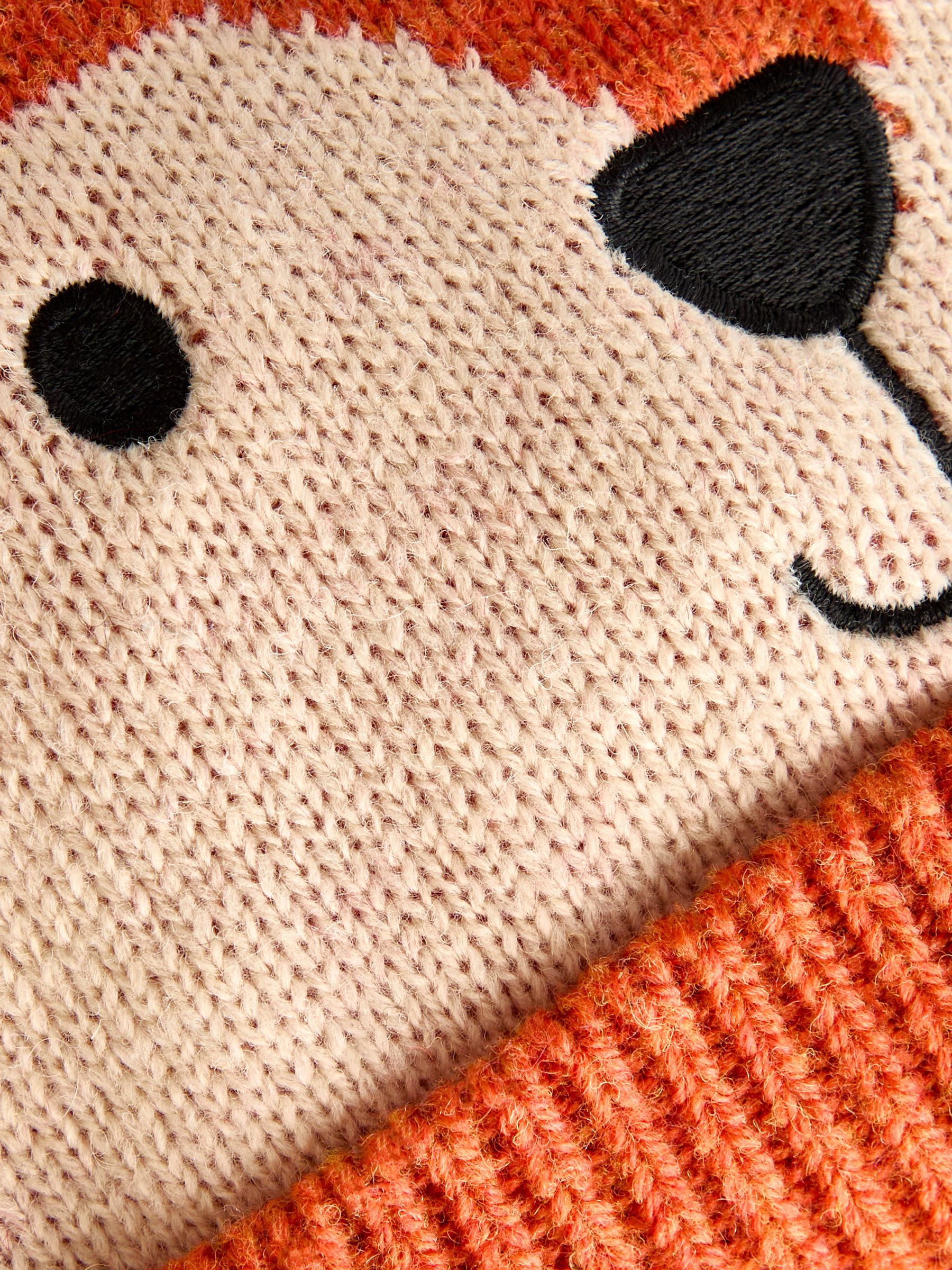 Rust Orange Fox Appliqué Hat - Image 4 of 4