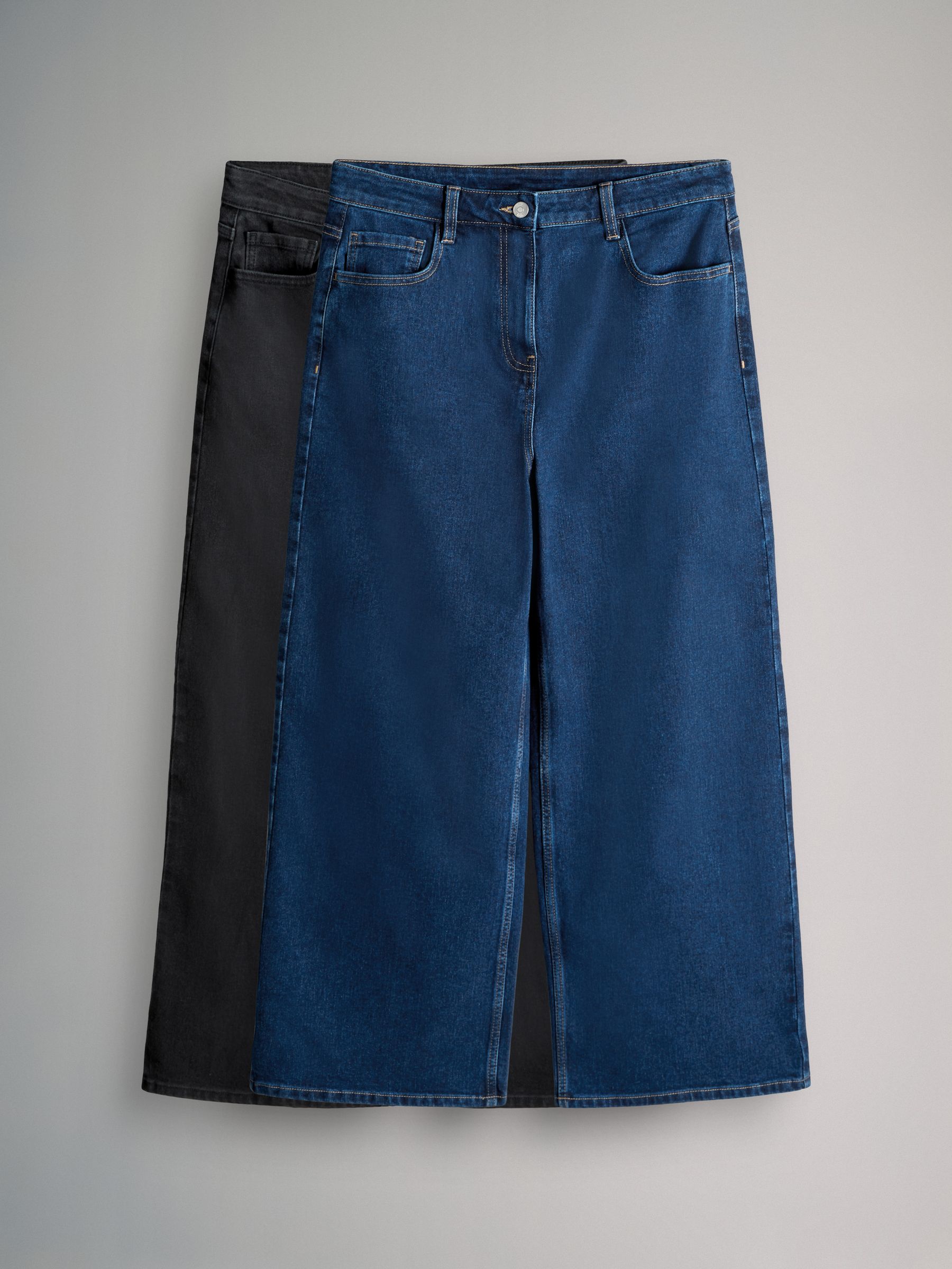 Indigo Blue/Black - 2 Pack Denim Straight Leg Jeans - Image 2 of 15