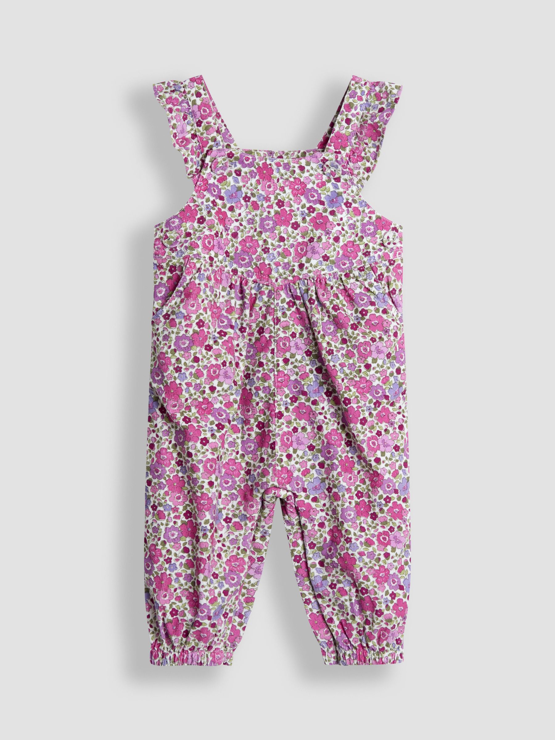 Purple Floral Cord Dungarees & Top Set - Image 2 of 6
