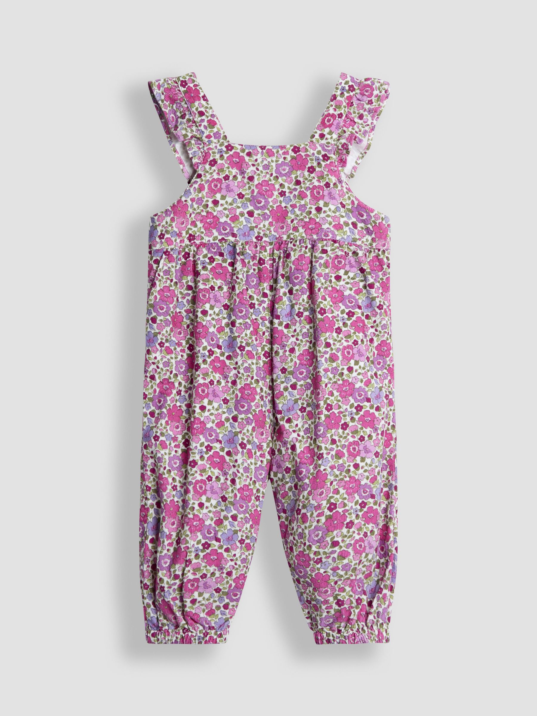 Purple Floral Cord Dungarees & Top Set - Image 3 of 6