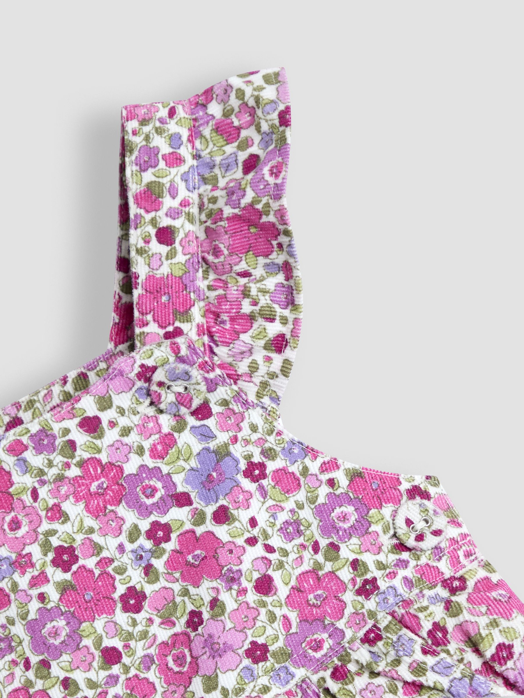 Purple Floral Cord Dungarees & Top Set - Image 6 of 6
