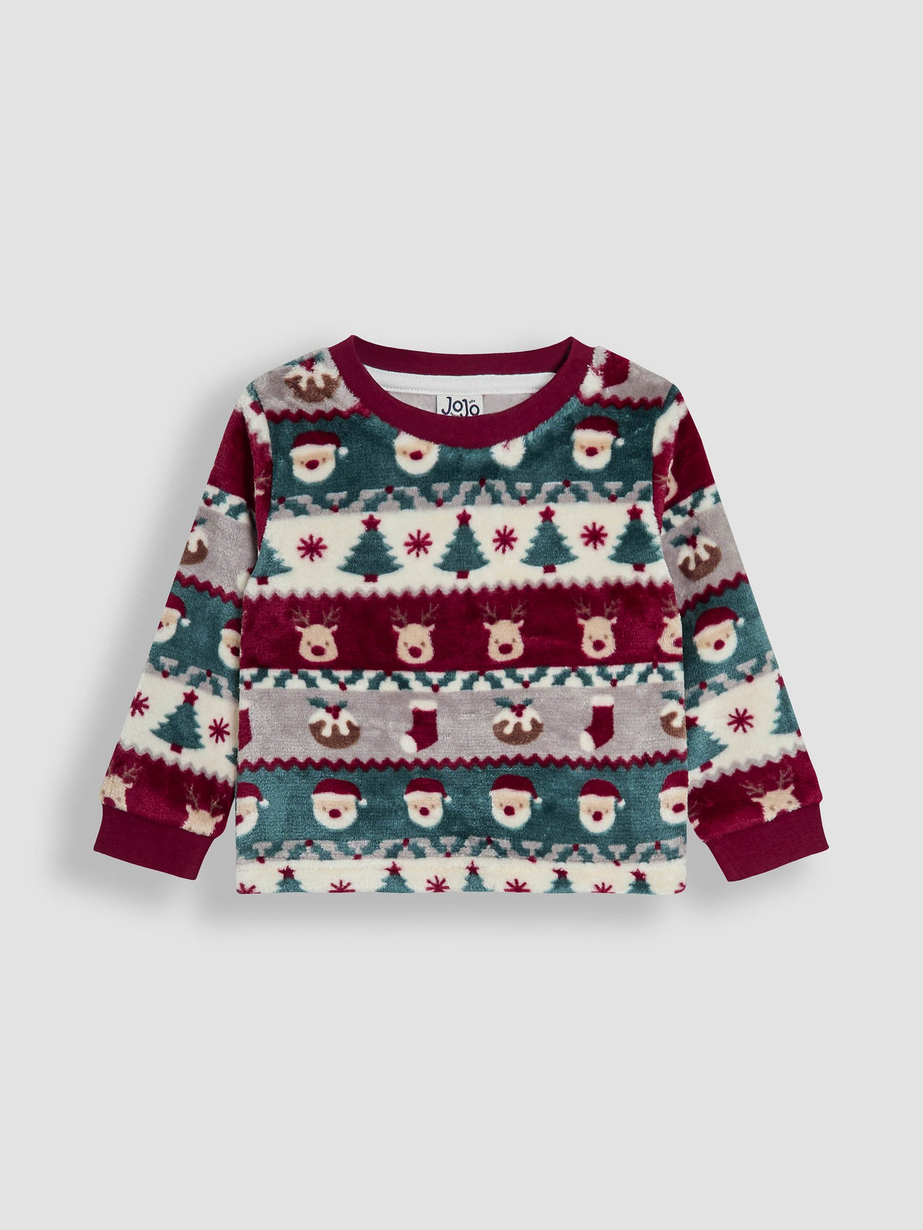 Red Christmas Reindeer Character Cosy Jersey Pyjamas - Image 2 of 5