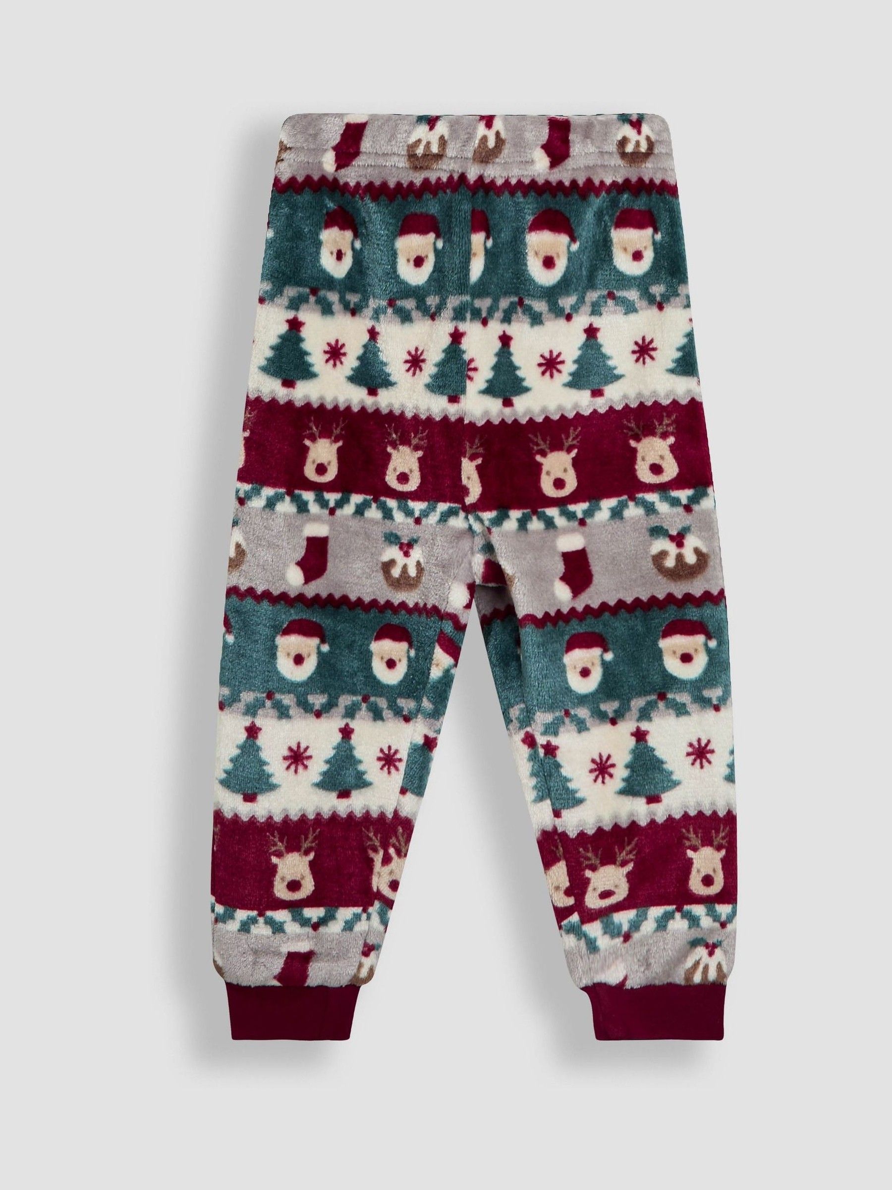 Red Christmas Reindeer Character Cosy Jersey Pyjamas - Image 5 of 5