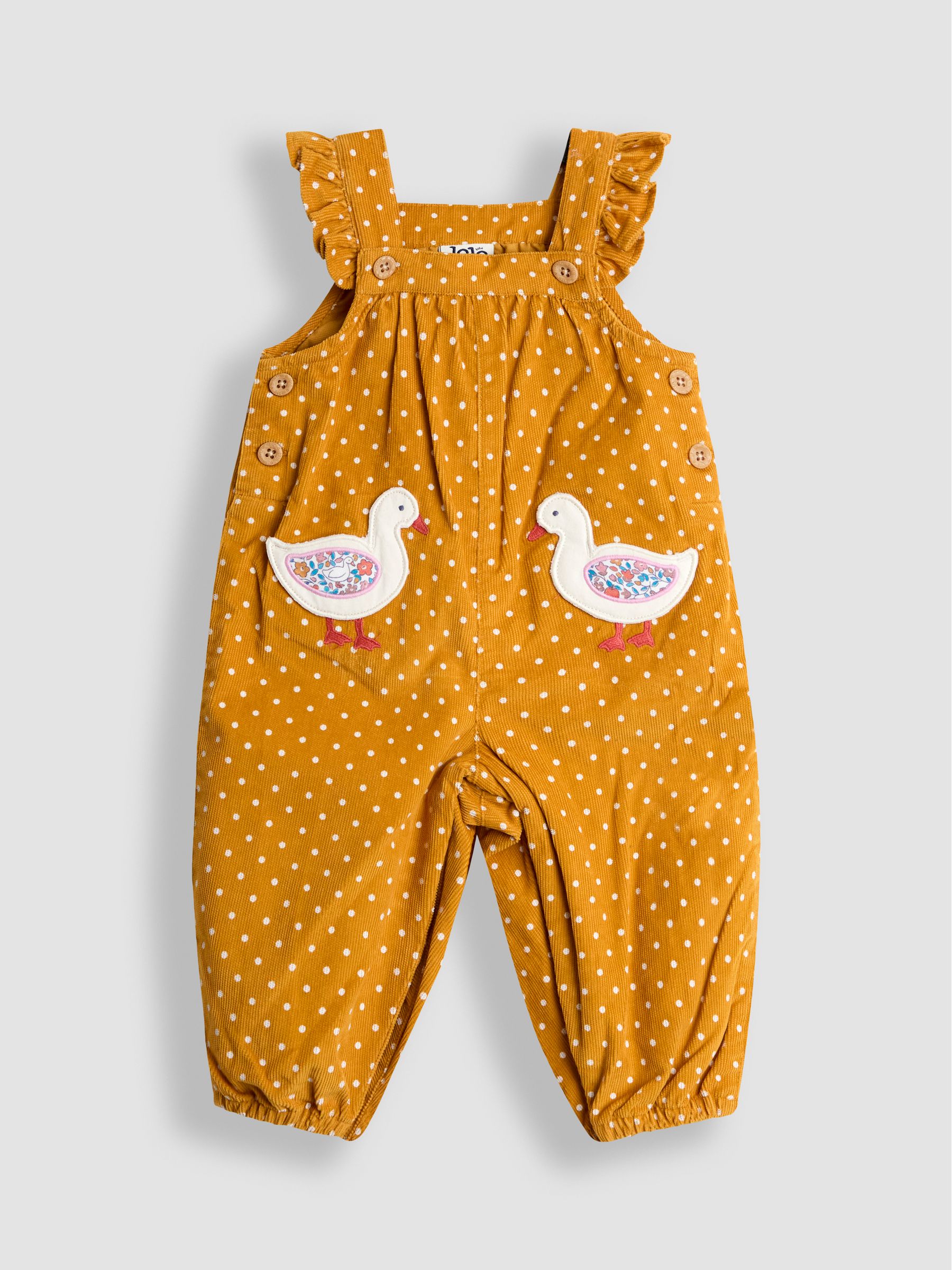 Yellow Appliqué Cord Dungarees & Top Set - Image 2 of 6