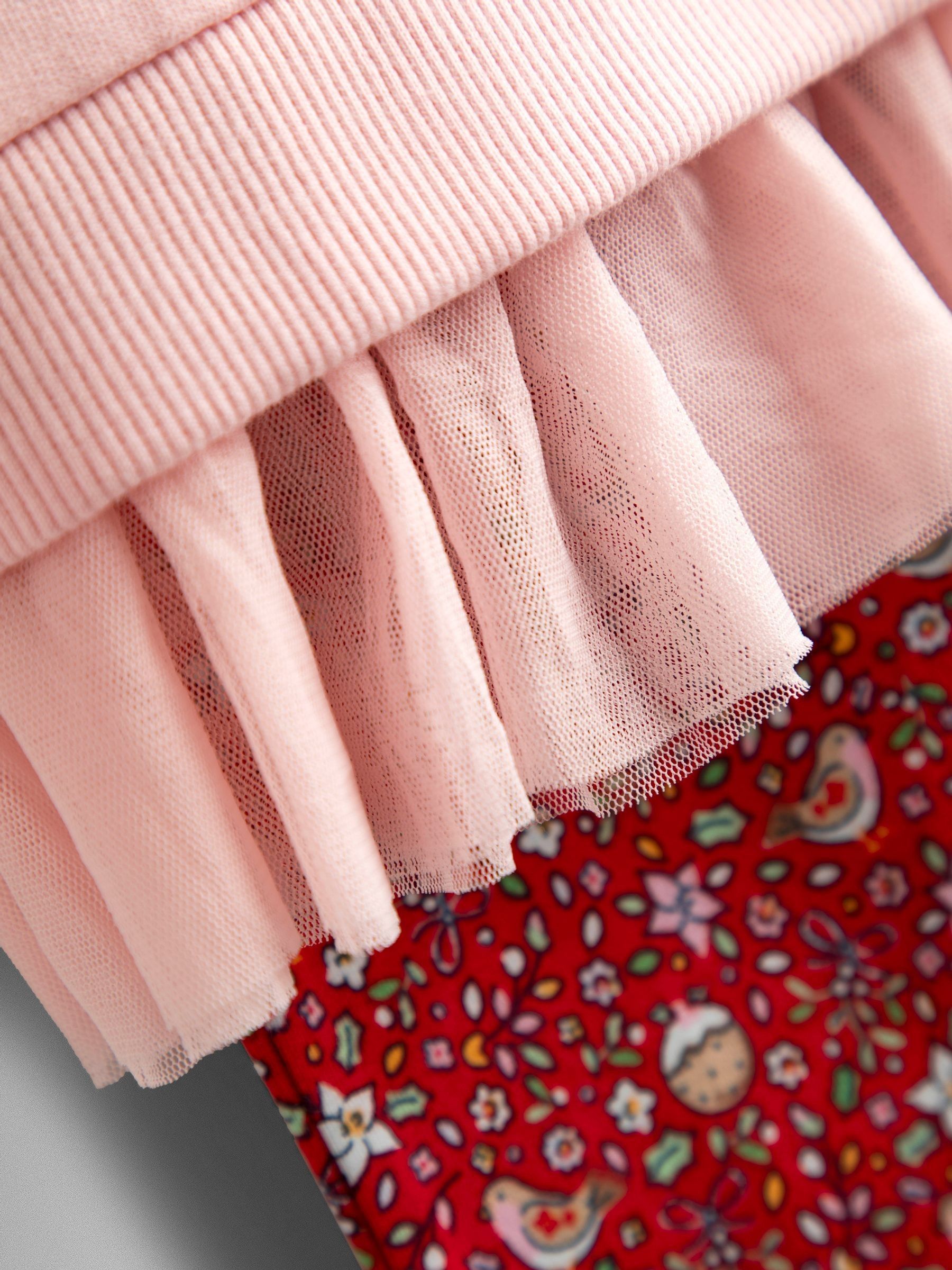 Pink Reindeer Sequin Sweatshirt & Leggings Set - Image 2 of 8