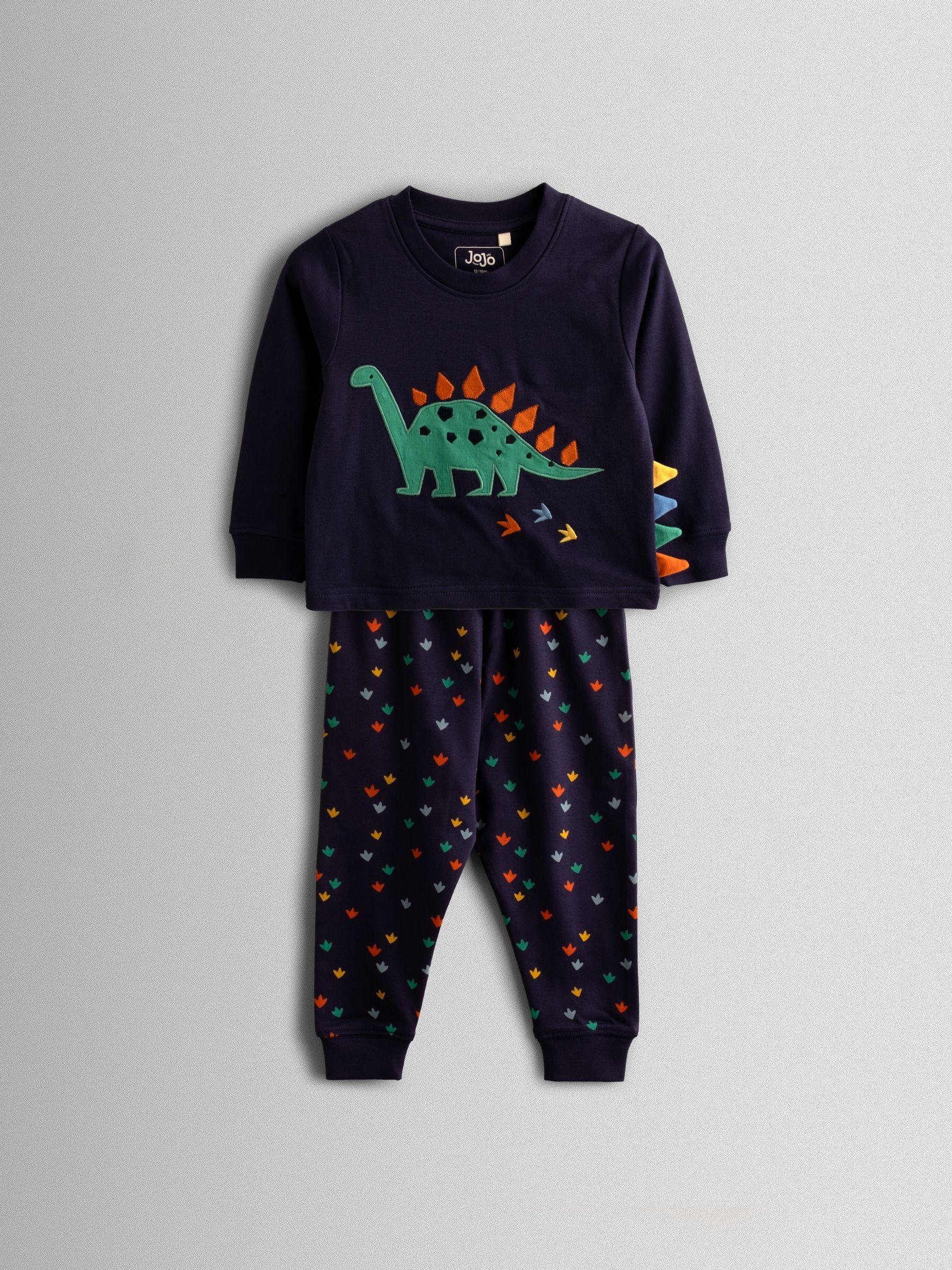 Navy Dino Cosy Jersey Pyjamas - Image 1 of 7