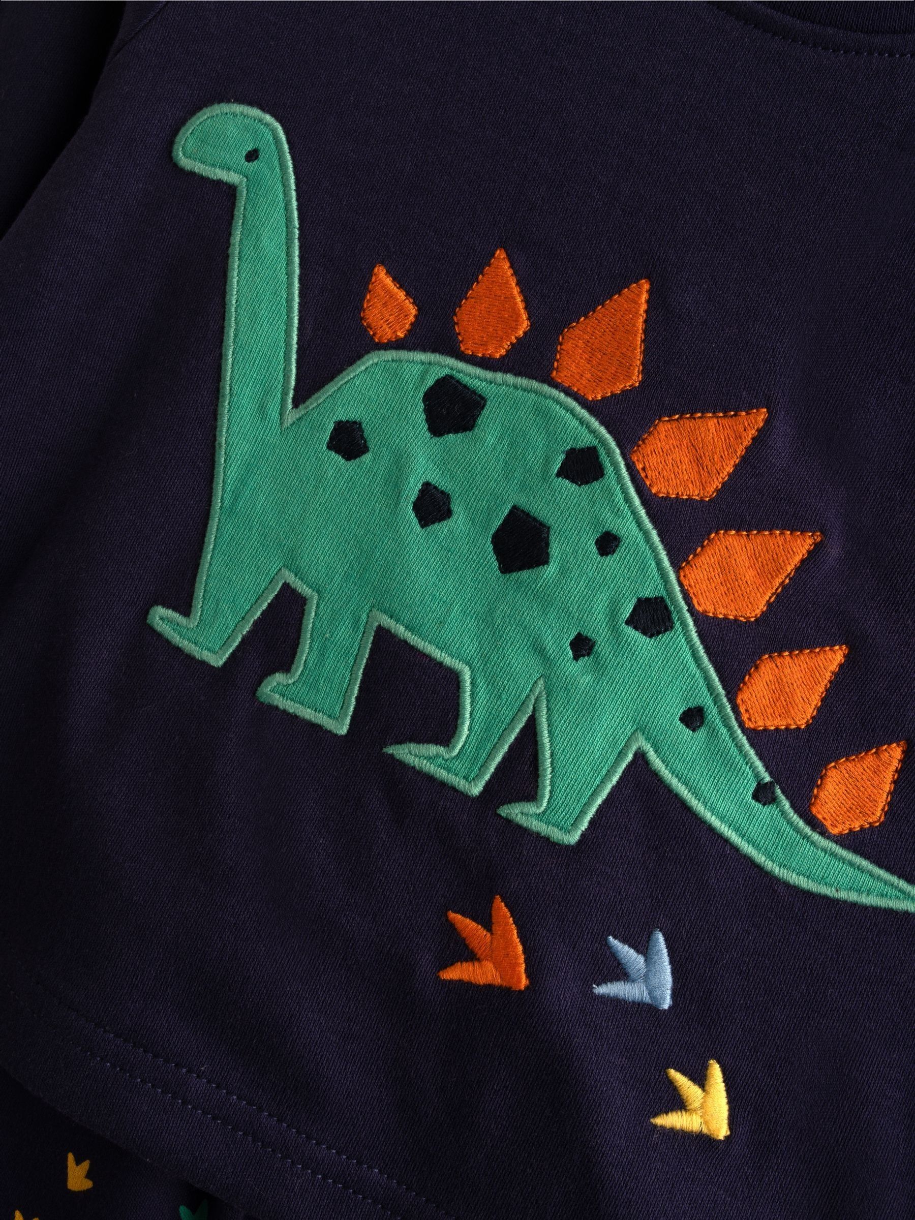 Navy Dino Cosy Jersey Pyjamas - Image 6 of 7
