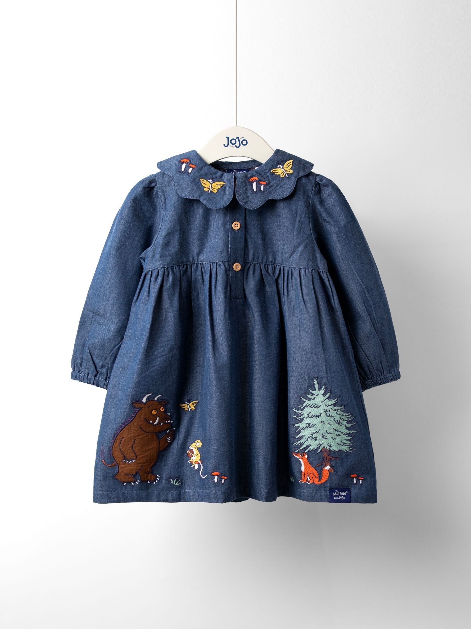 Blue Gruffalo Chambray Button Through Dress - Image 1 of 5