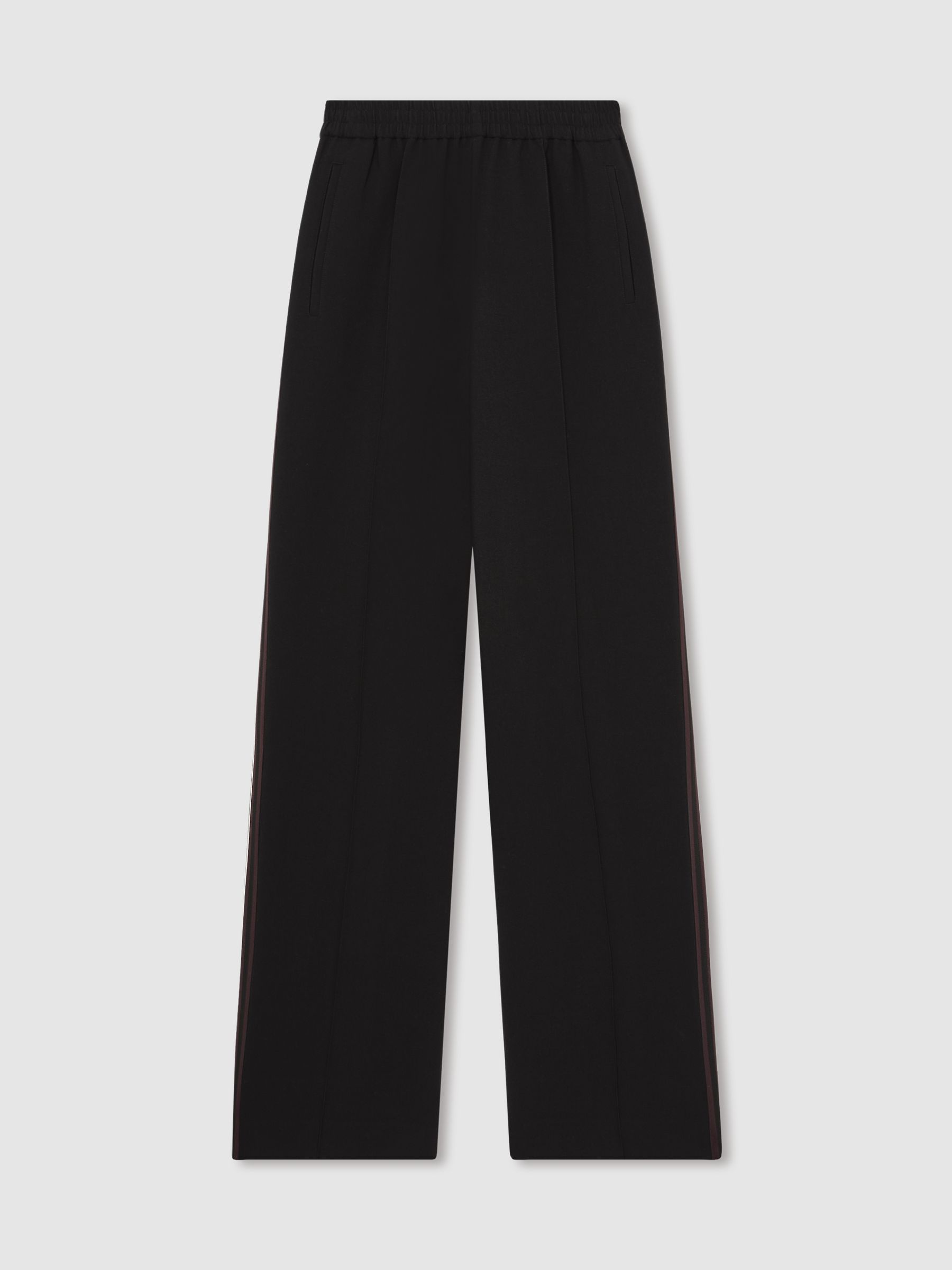 Petite Side-Stripe Wide-Leg Trousers in Black - Image 2 of 7