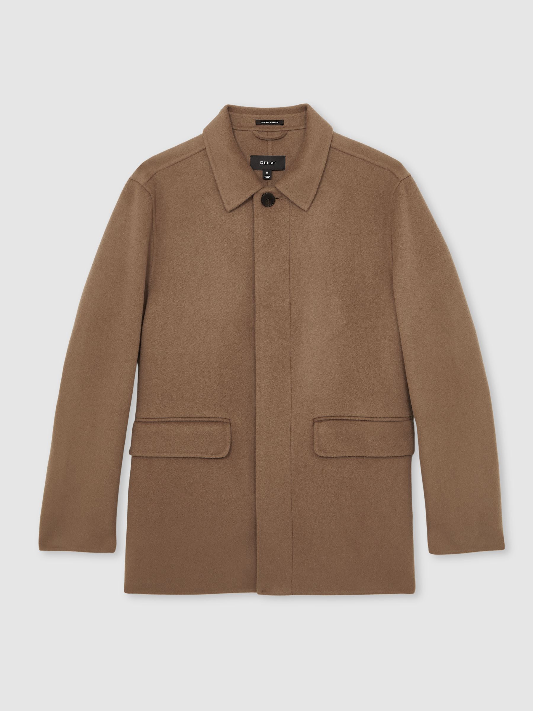 Wool Blend Double Face Button Jacket in Brown - Image 2 of 8