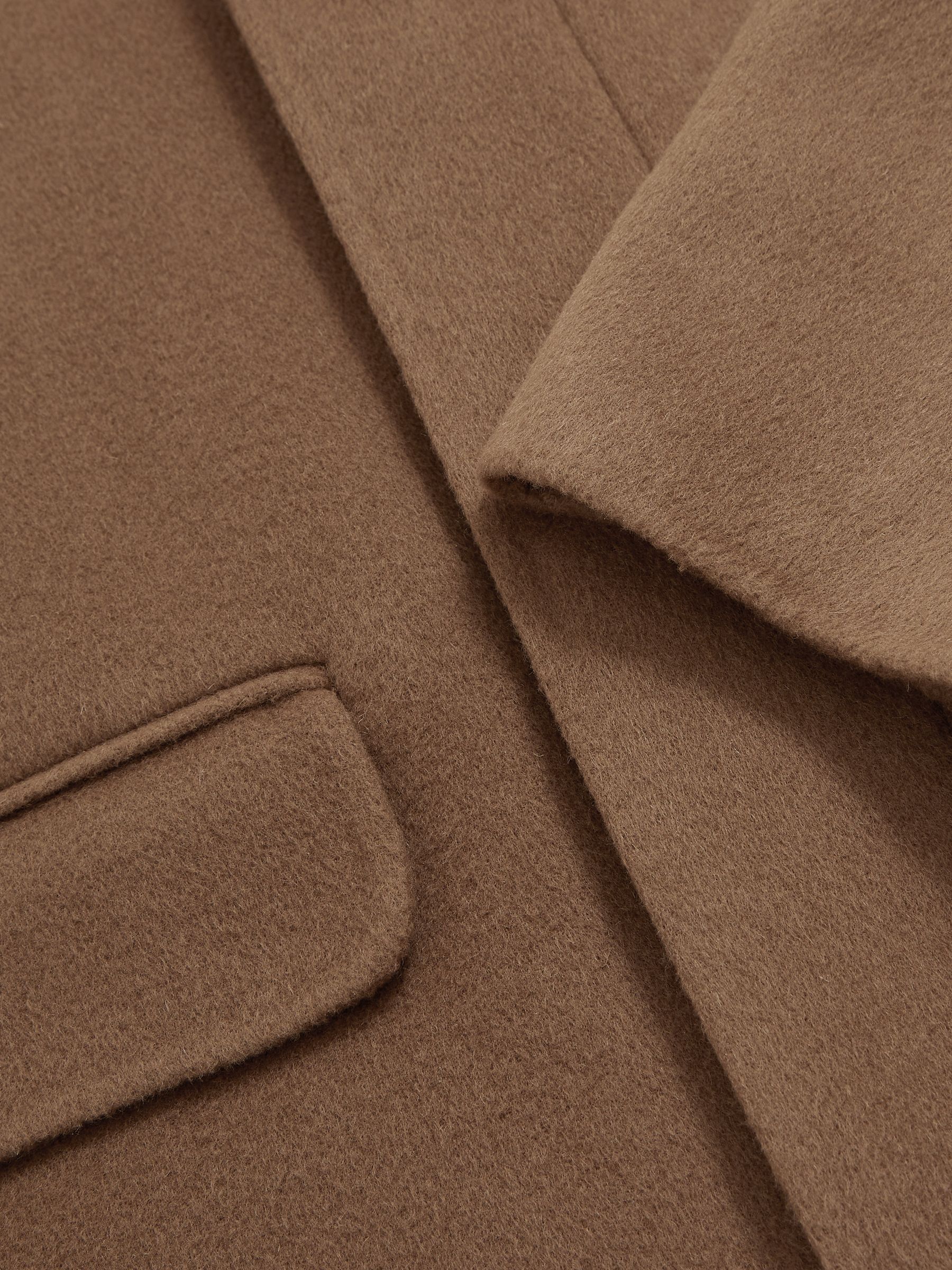 Wool Blend Double Face Button Jacket in Brown - image 2