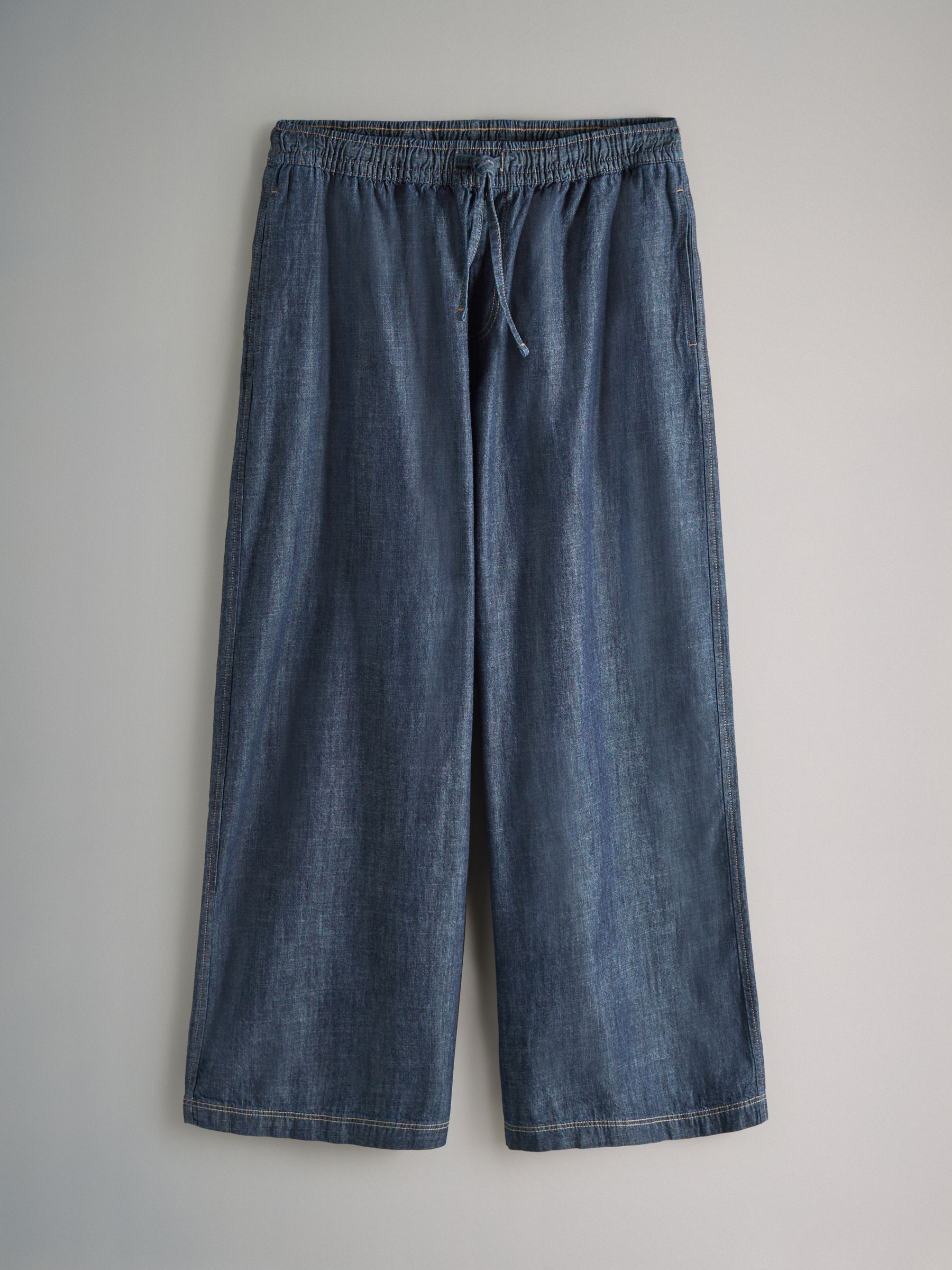 Indigo Blue/Black 2 Pack Pull On Wide Leg Lightweight Jeans - Image 5 of 8