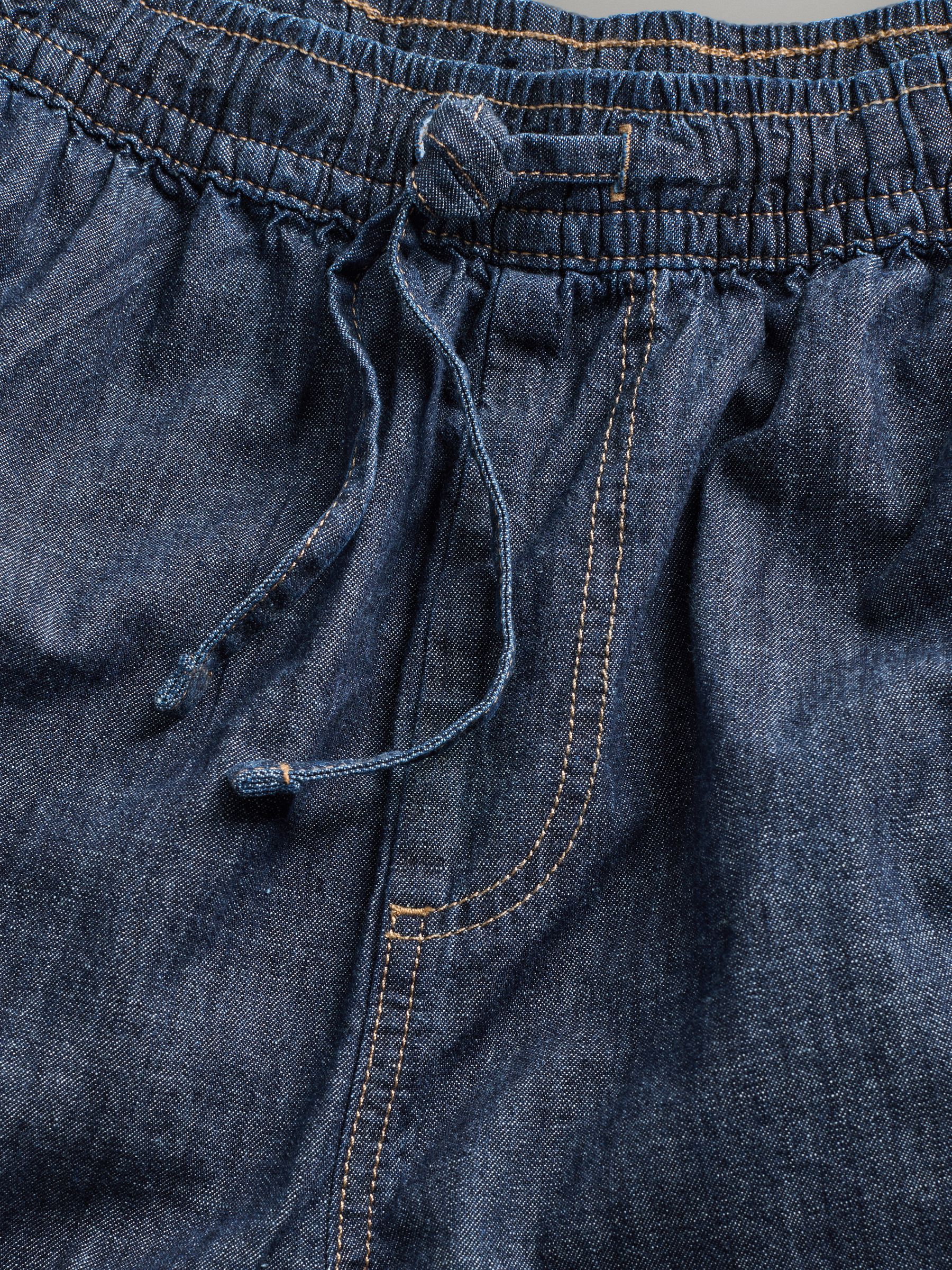 Indigo Blue/Black 2 Pack Pull On Wide Leg Lightweight Jeans - Image 7 of 8