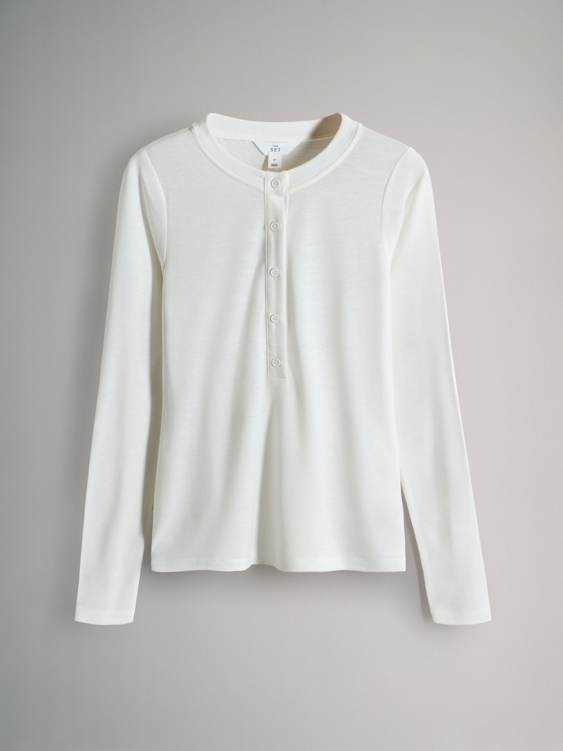 3 Pack Sheer Henley Long Sleeve Top - Image 8 of 12