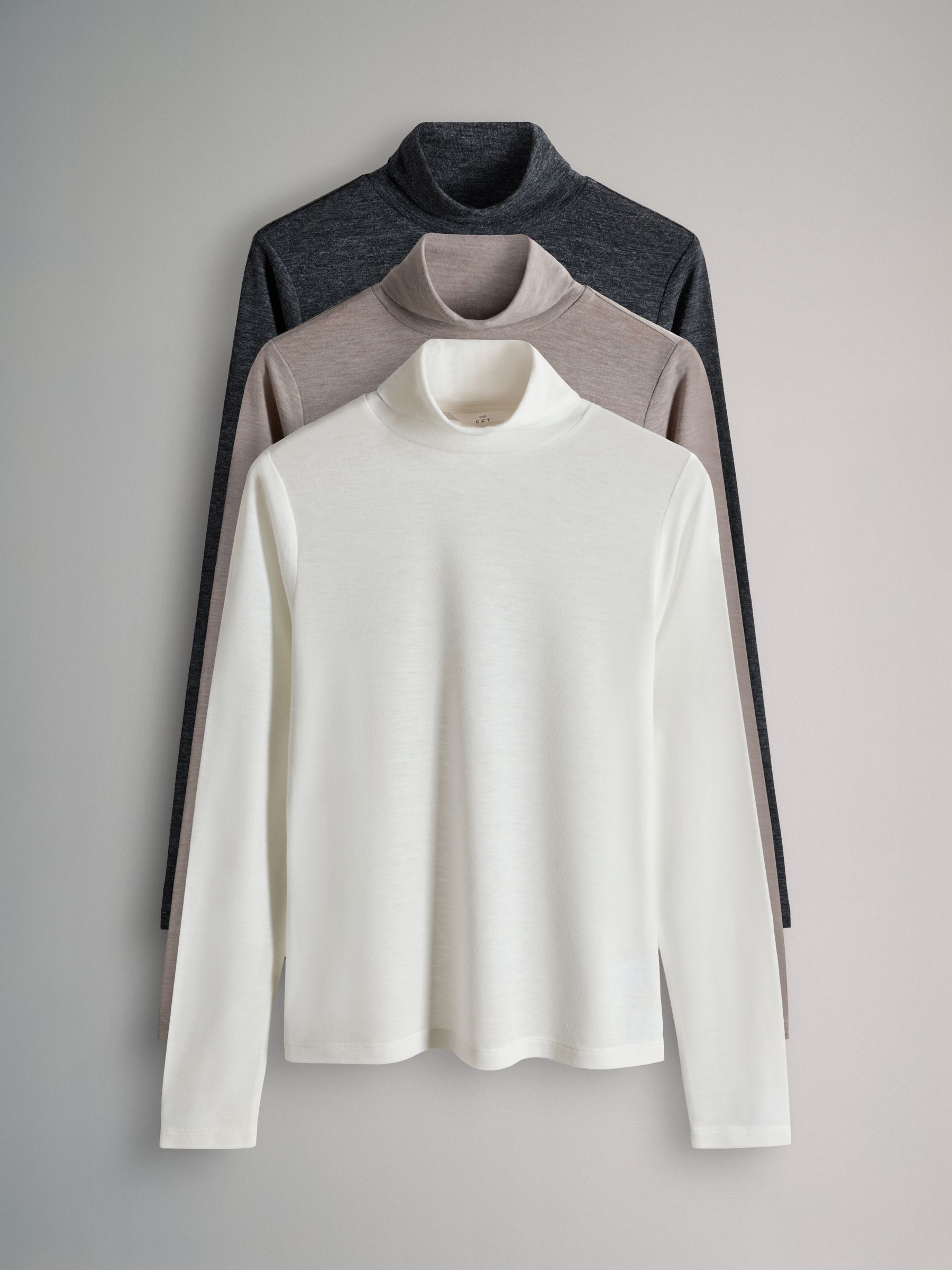 3 Pack Sheer Roll Neck Long Sleeve Top - Image 2 of 8