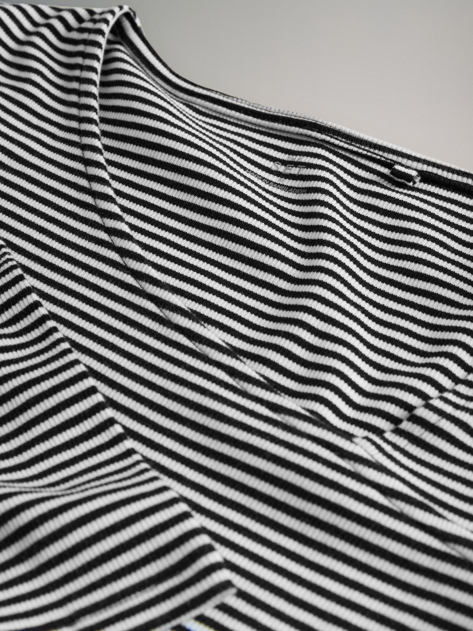 3 Pack Asymmetric Neckline Long Sleeve Ribbed T-Shirt - Image 6 of 10