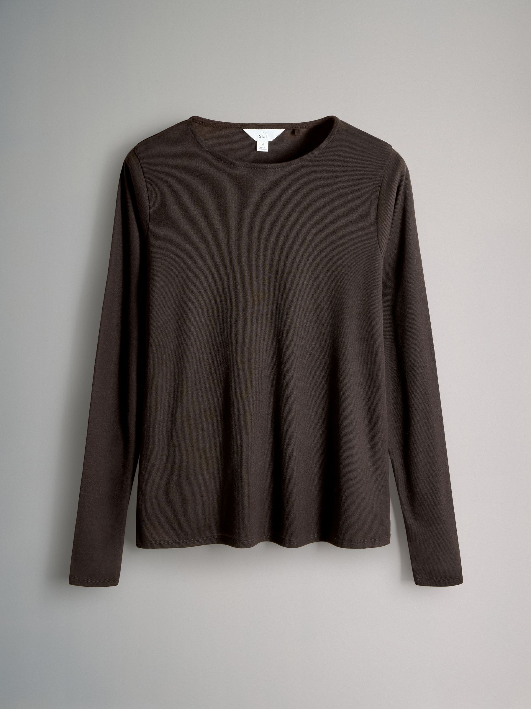 Burgundy/Black/Brown - 3 Pack Sheer Long Sleeve T-Shirts - Image 3 of 6