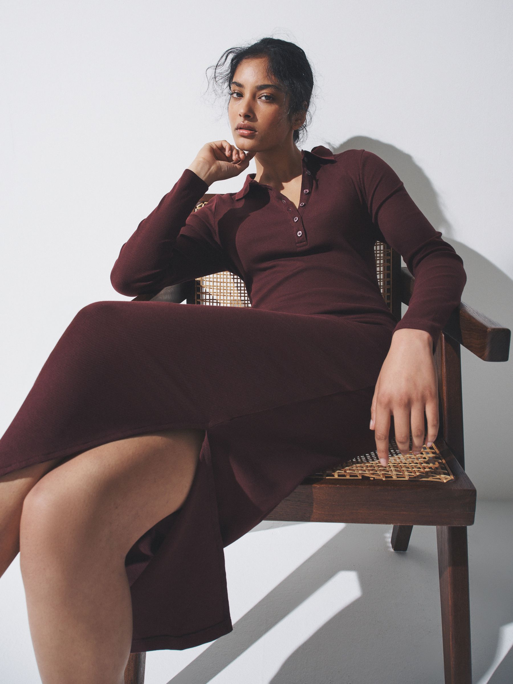 2 Pack Collared Rib Maxi Dress - Image 1 of 8