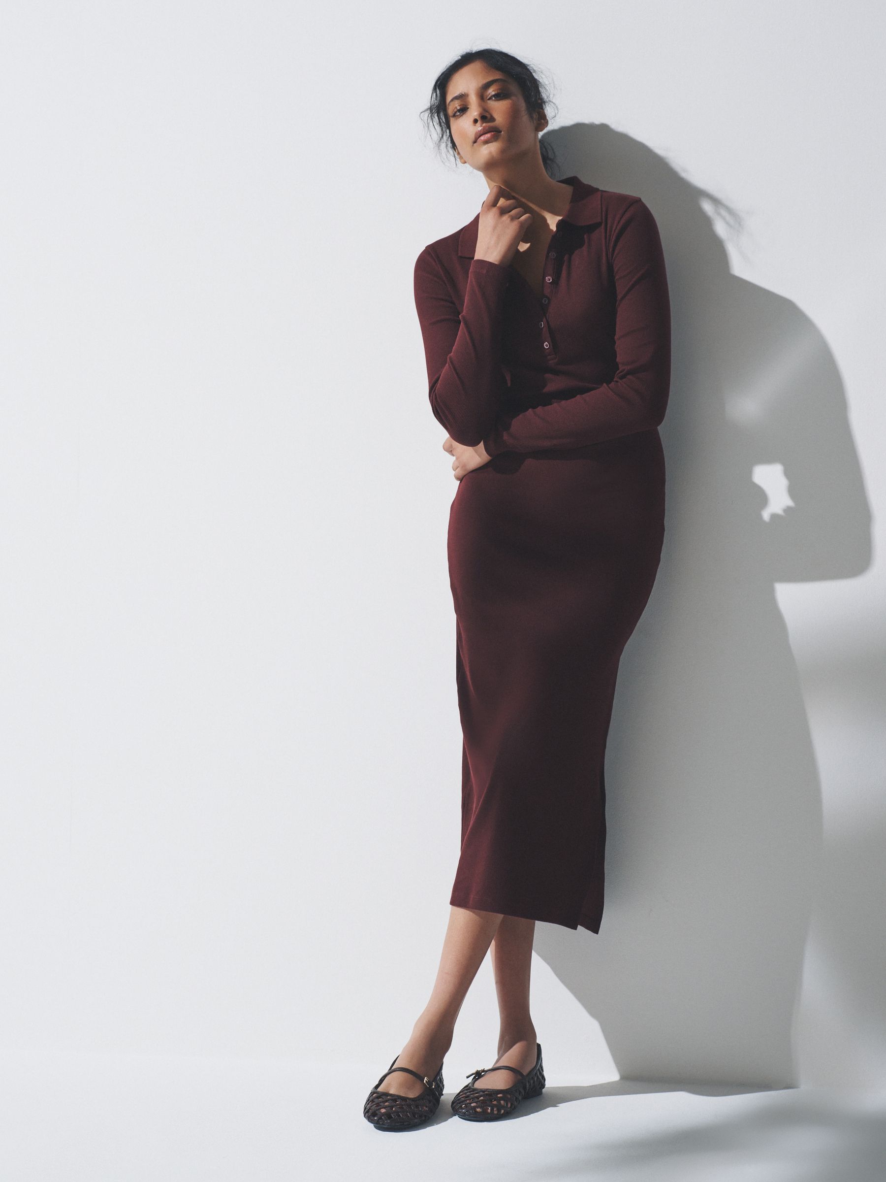 2 Pack Collared Rib Maxi Dress - Image 4 of 8
