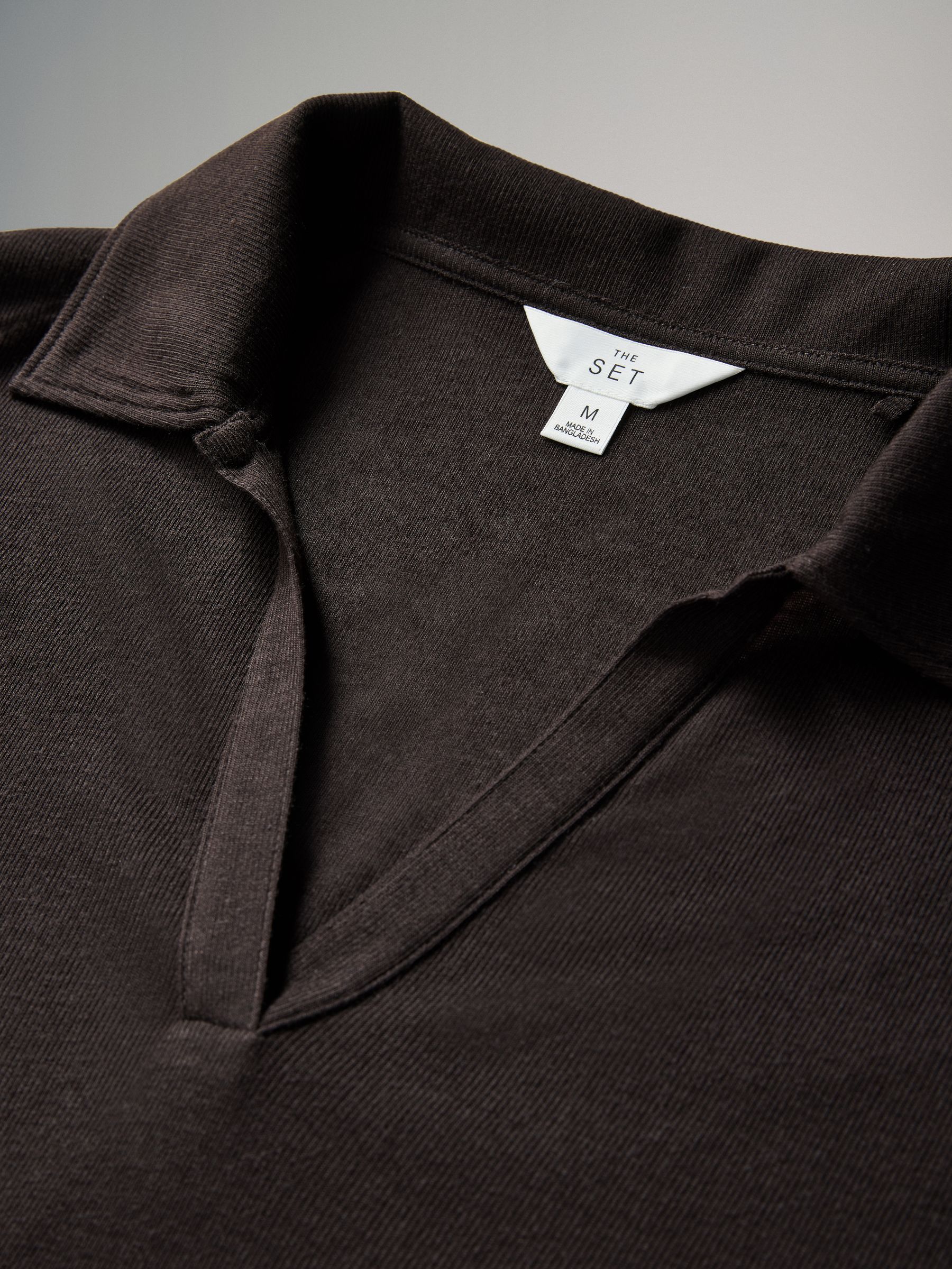 Black/Chocolate Brown/White 3 Pack Sheer Open Collar Tops - Image 6 of 6 Black/Chocolate Brown/White 3 Pack Sheer Open Collar Tops - Image 6 of 6