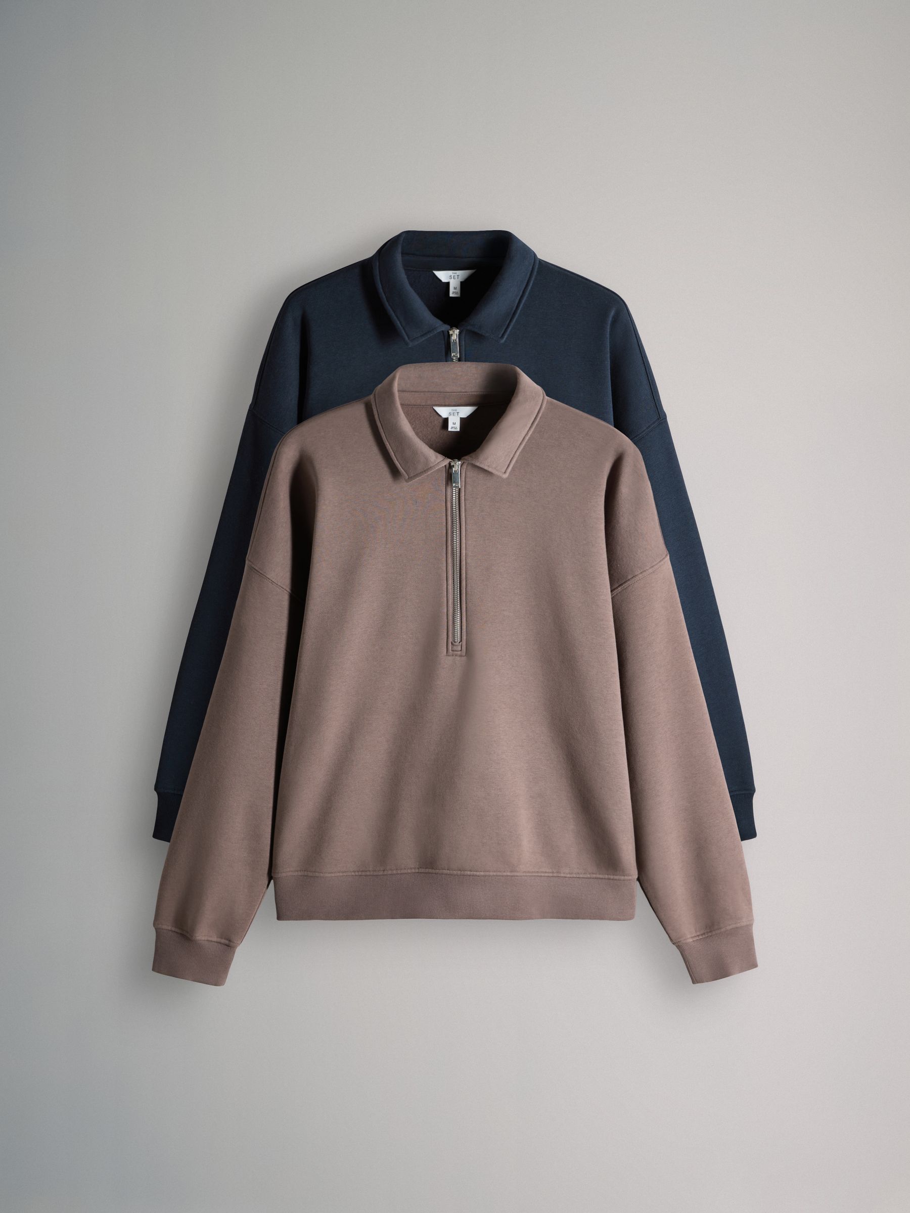 2 Pack Collared Zip Sweatshirt - Image 1 of 5