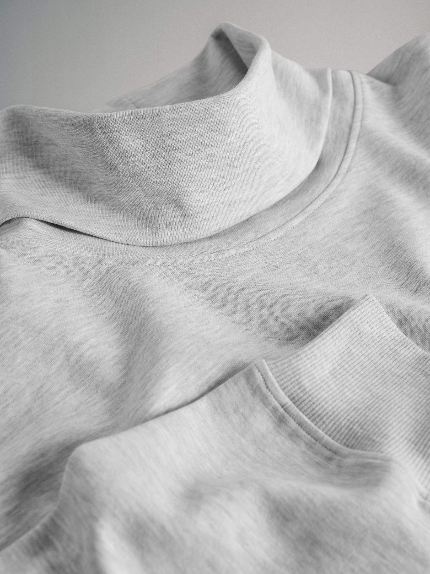 Navy/Grey Marl 2 Pack Cowl Neck Long Sleeve Sweat Tops - Image 5 of 5