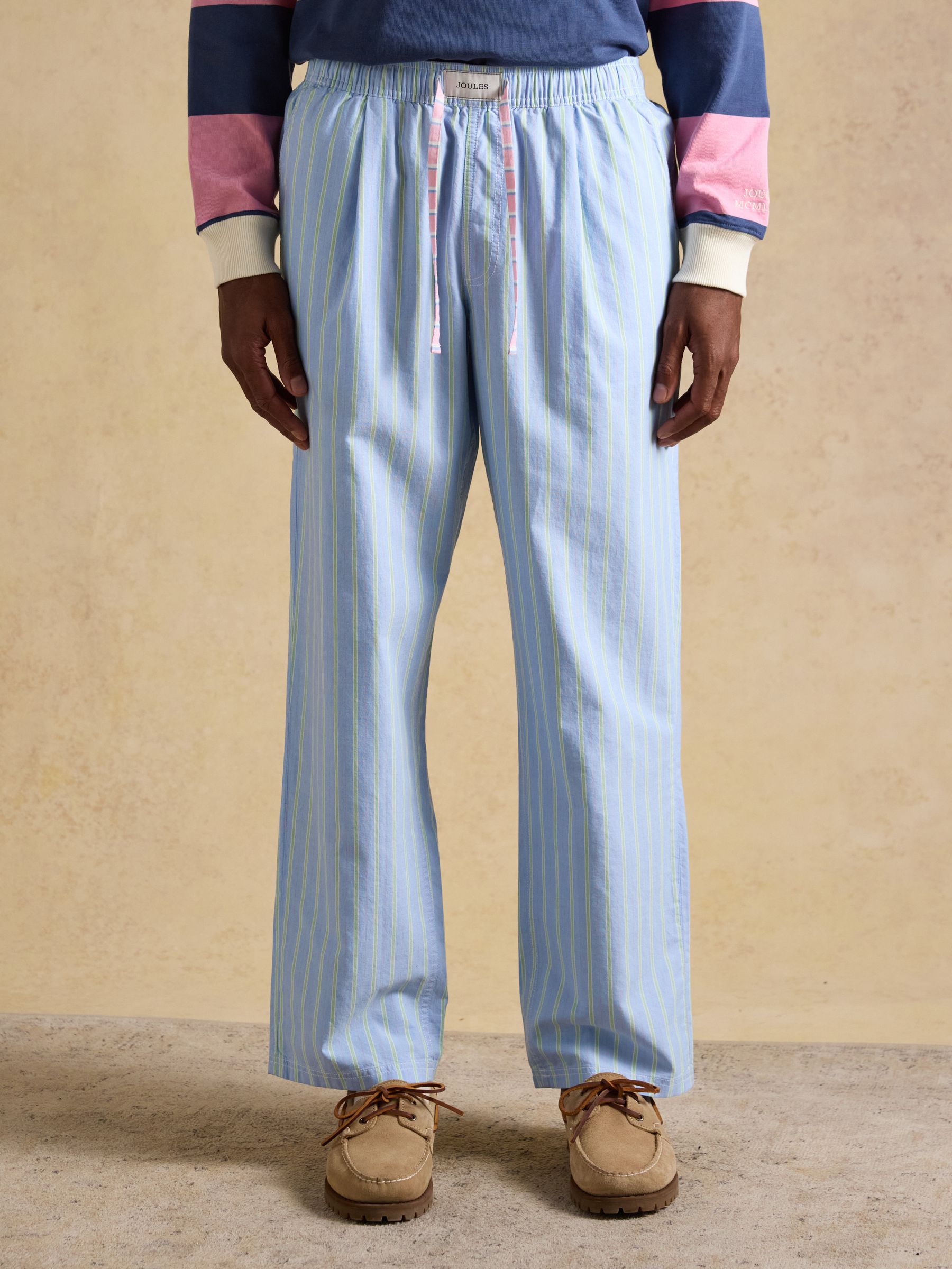 Blue Cotton Relaxed Fit Trousers - Image 2 of 9