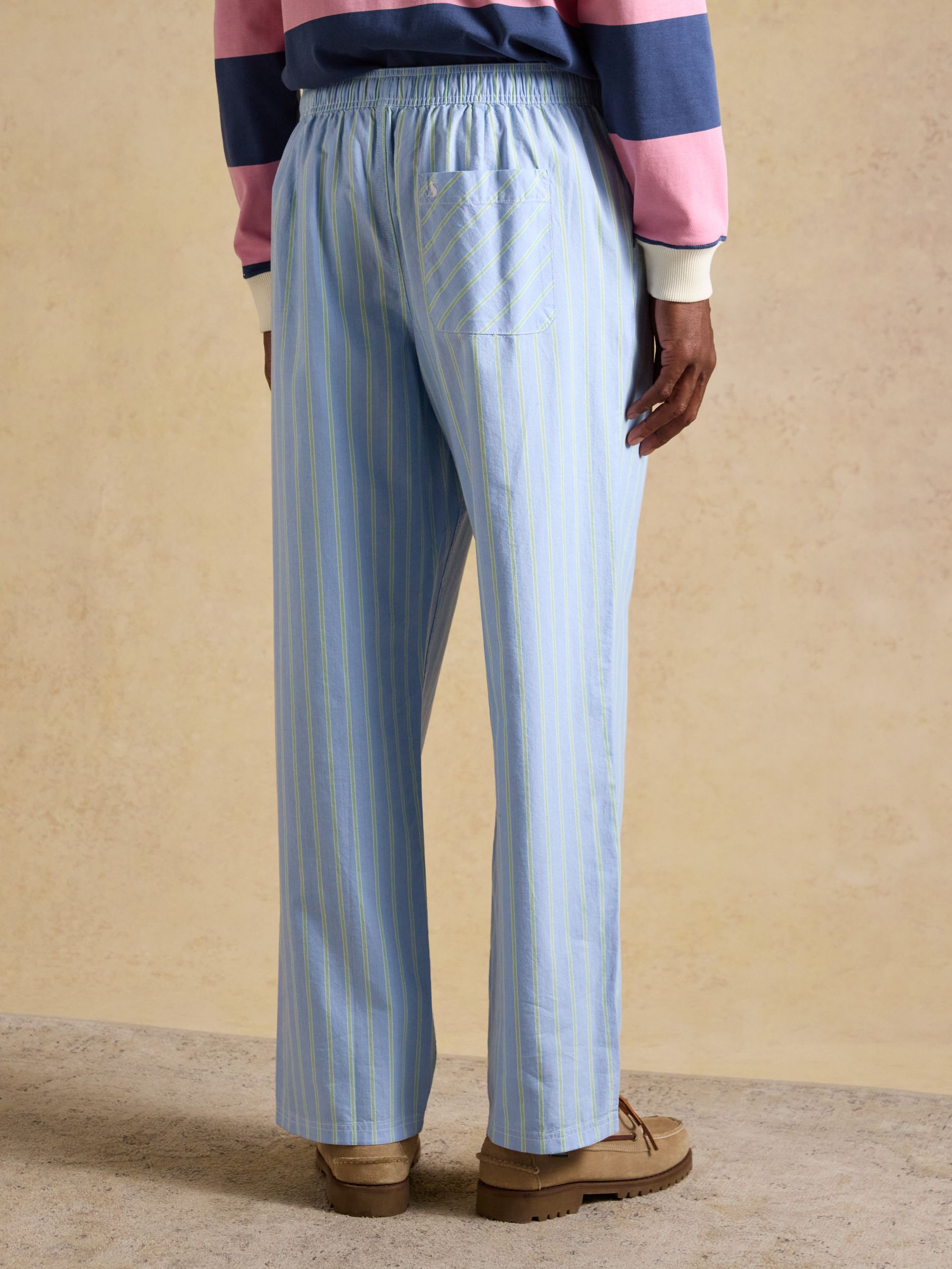 Blue Cotton Relaxed Fit Trousers - Image 3 of 9