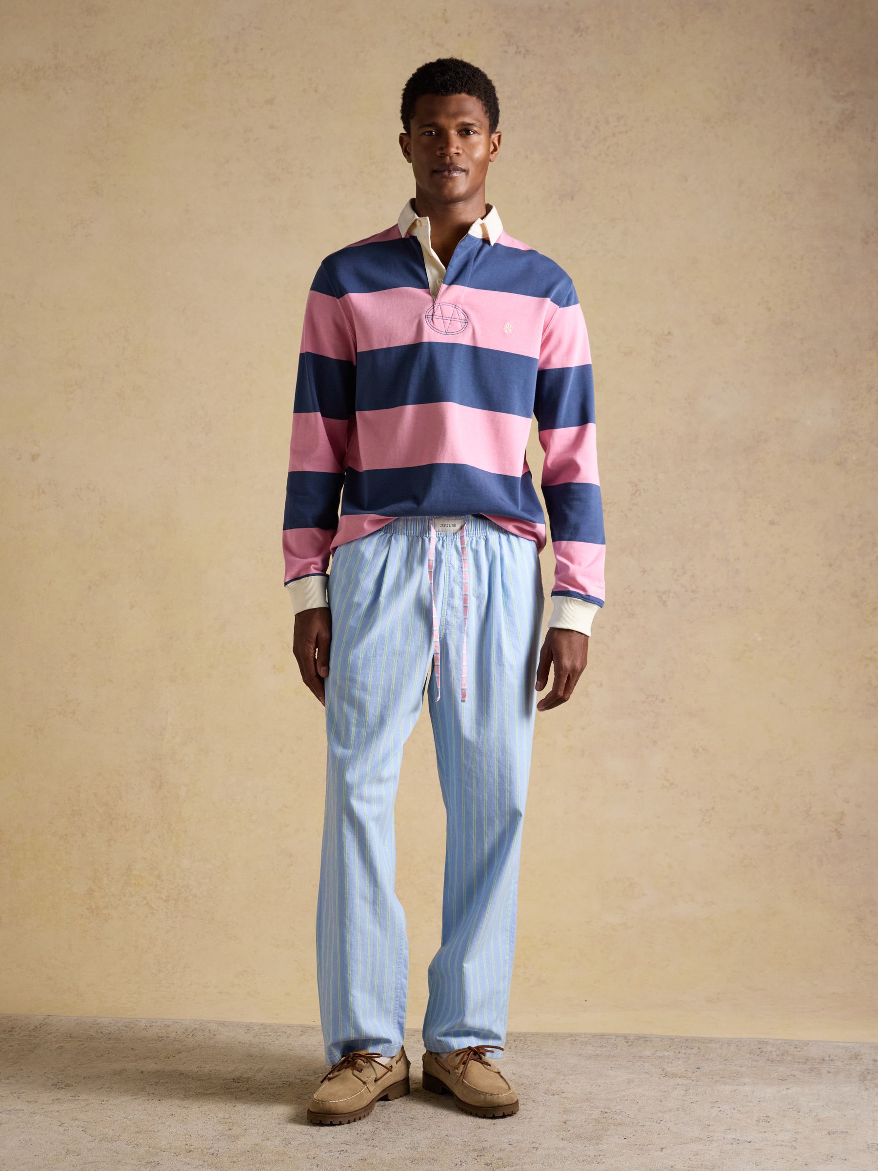 Blue Cotton Relaxed Fit Trousers - Image 4 of 9