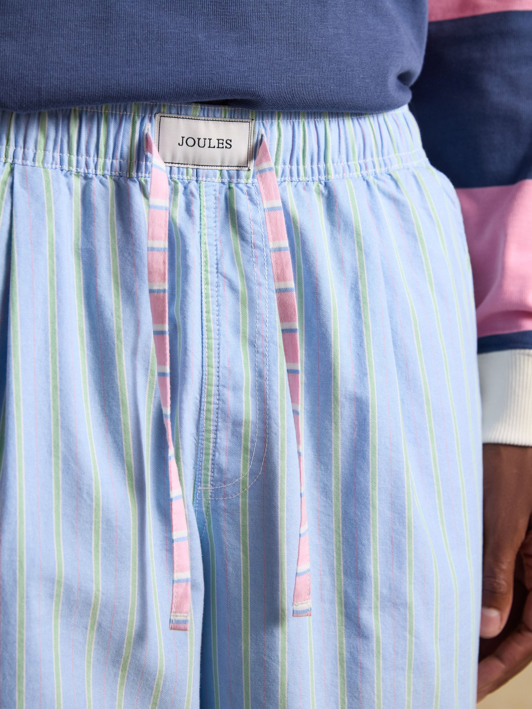 Blue Cotton Relaxed Fit Trousers - Image 5 of 9