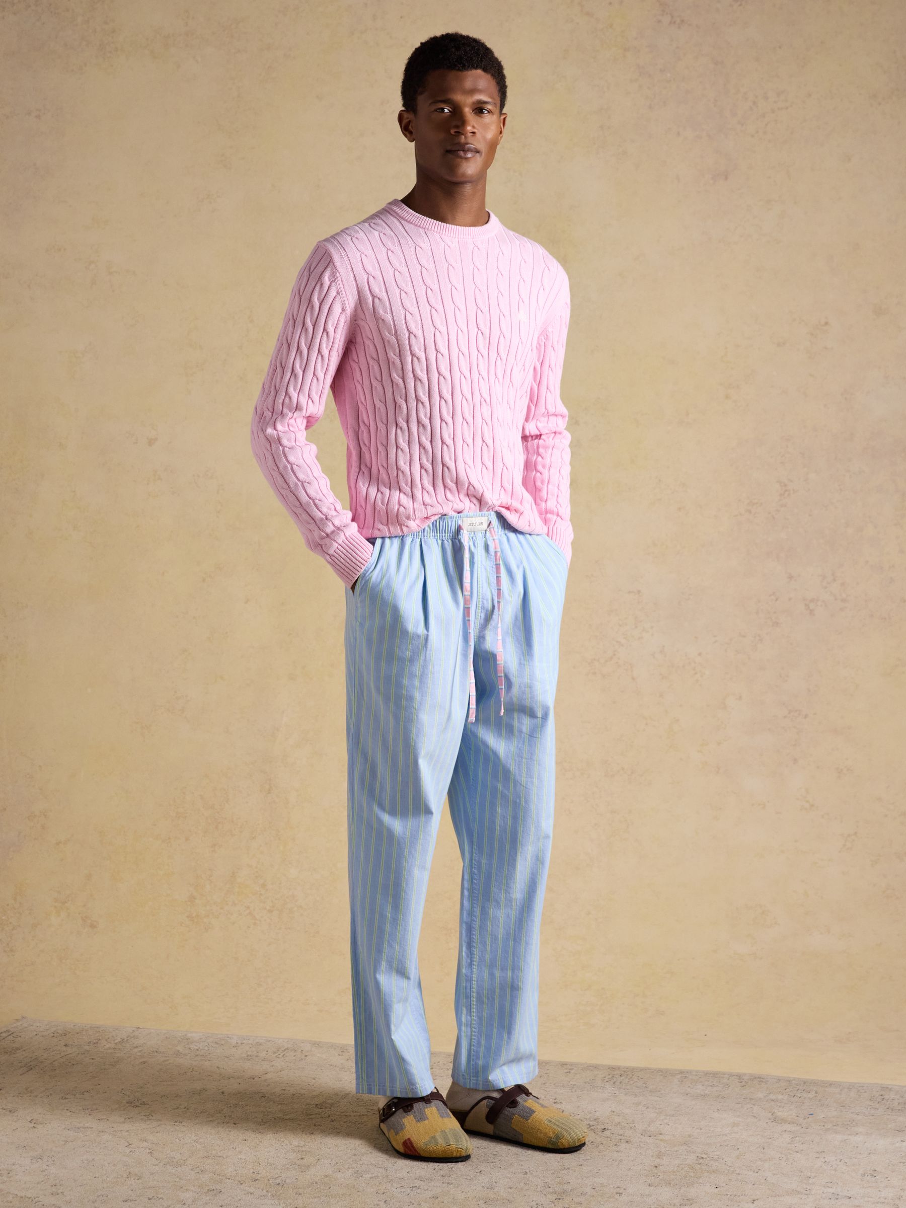 Blue Cotton Relaxed Fit Trousers - Image 7 of 9