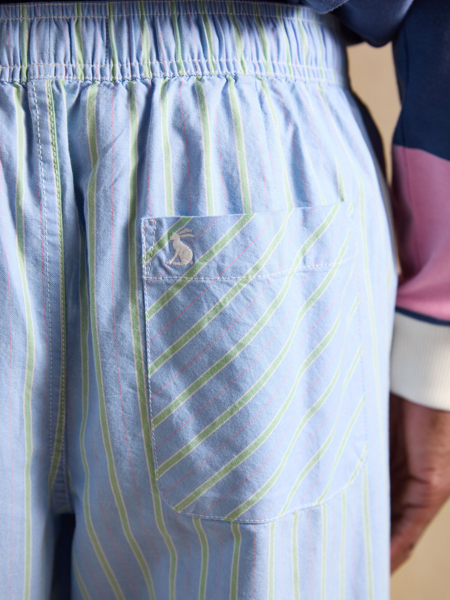 Blue Cotton Relaxed Fit Trousers - Image 8 of 9