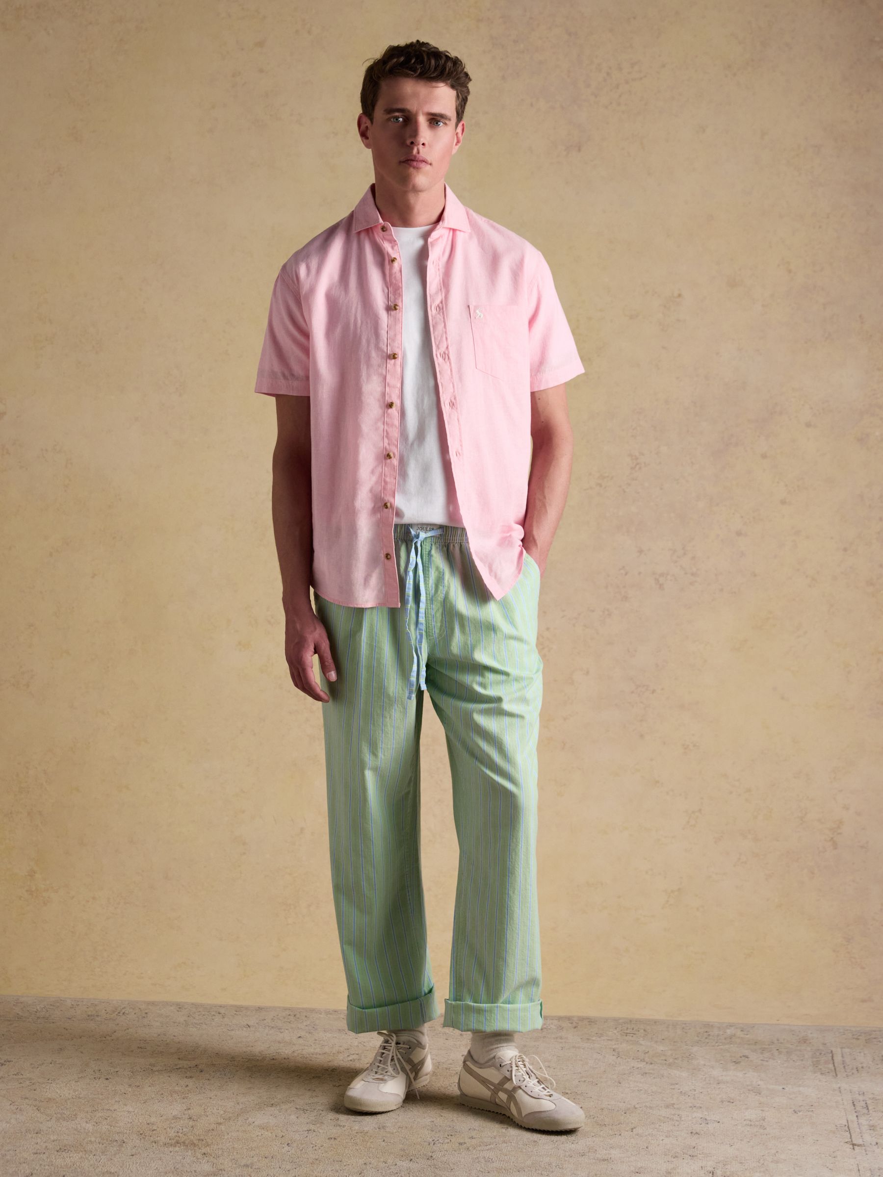 Green Cotton Relaxed Fit Trousers - Image 3 of 9