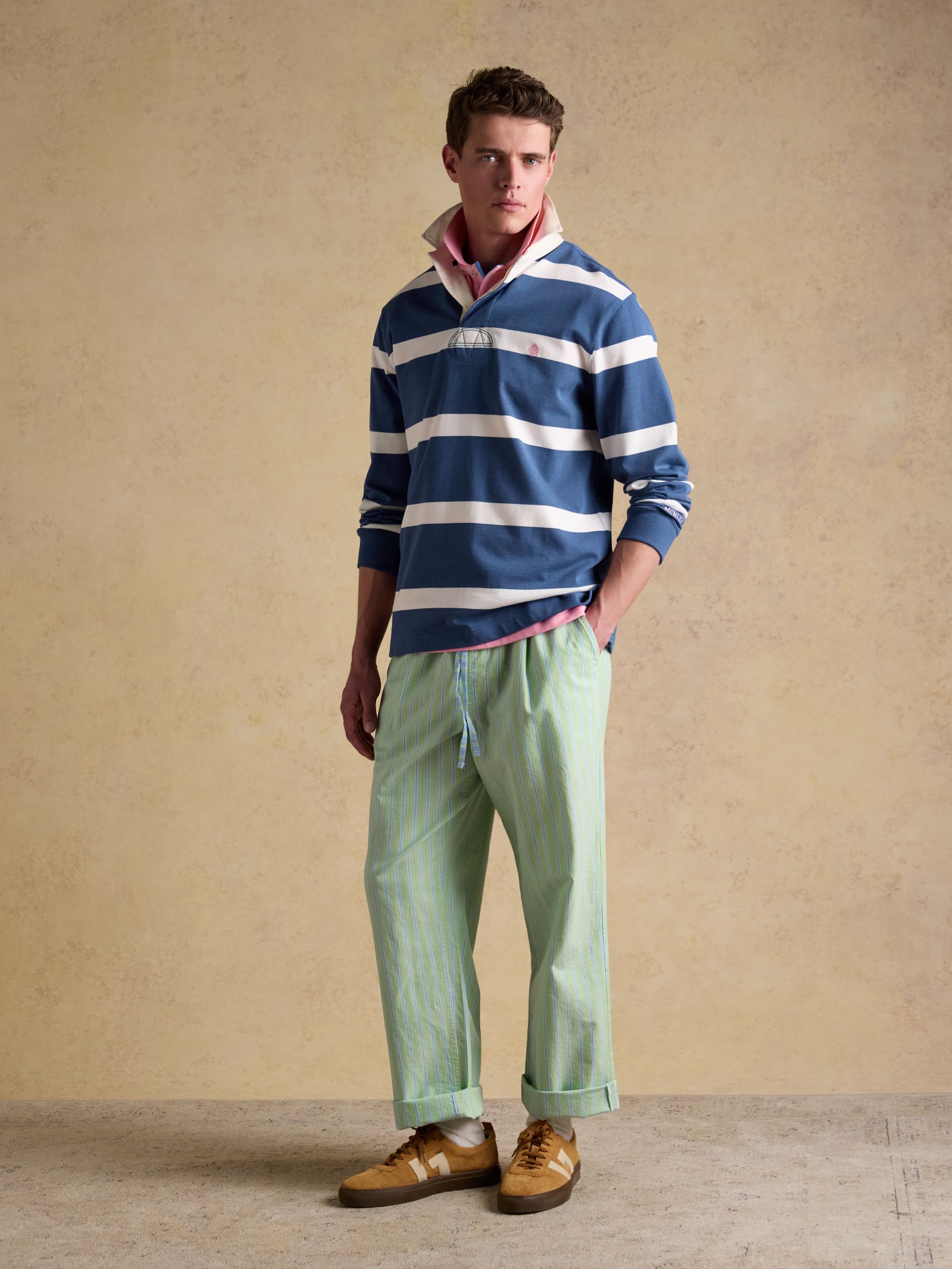 Green Cotton Relaxed Fit Trousers - Image 5 of 9