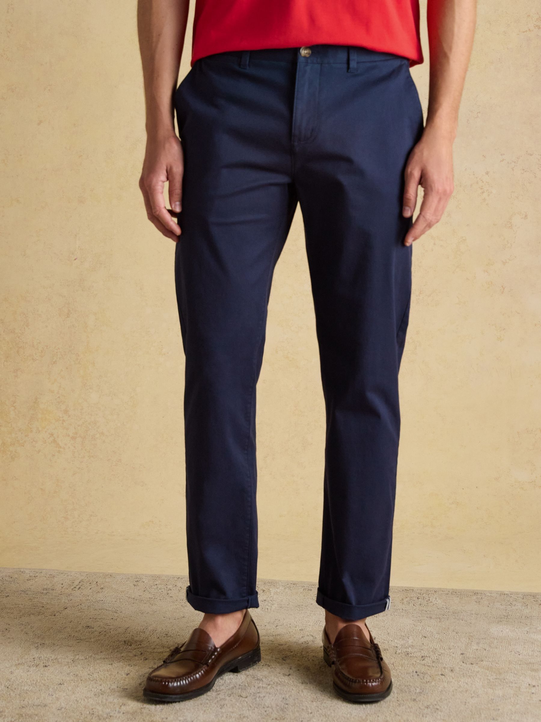 Norfolk Navy Relaxed Fit Chino Trousers - Image 1 of 7
