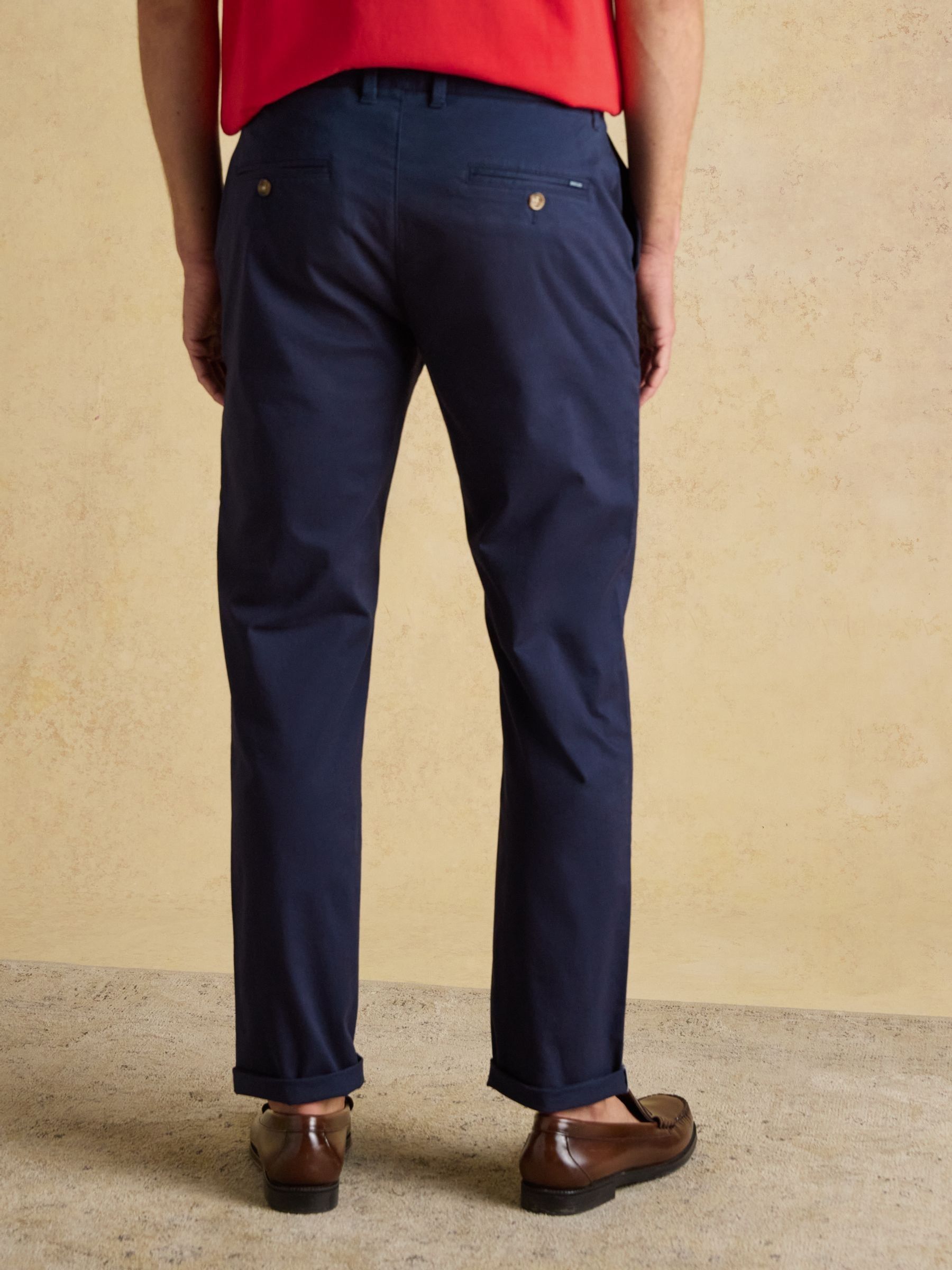 Norfolk Navy Relaxed Fit Chino Trousers - Image 2 of 7