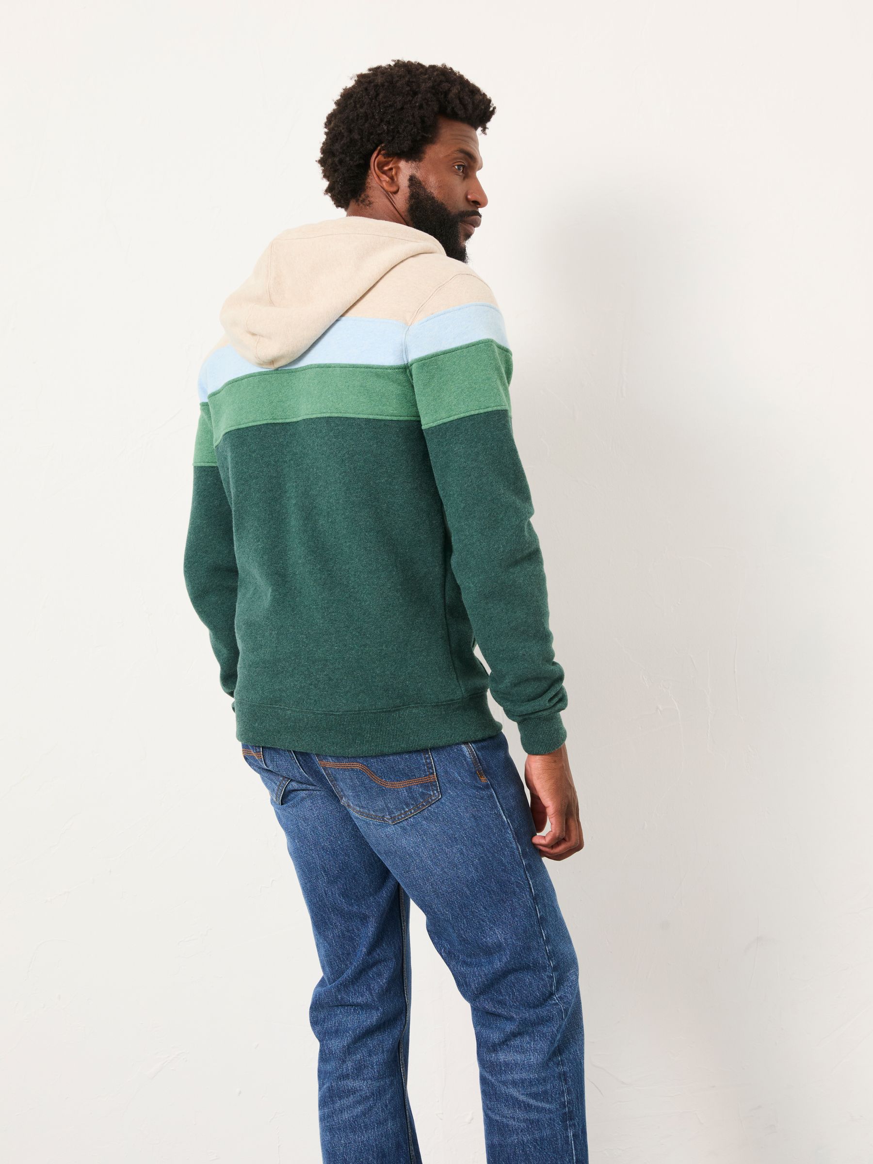 Brooke Green Cut And Sew Zip Through Hoody - Image 2 of 5
