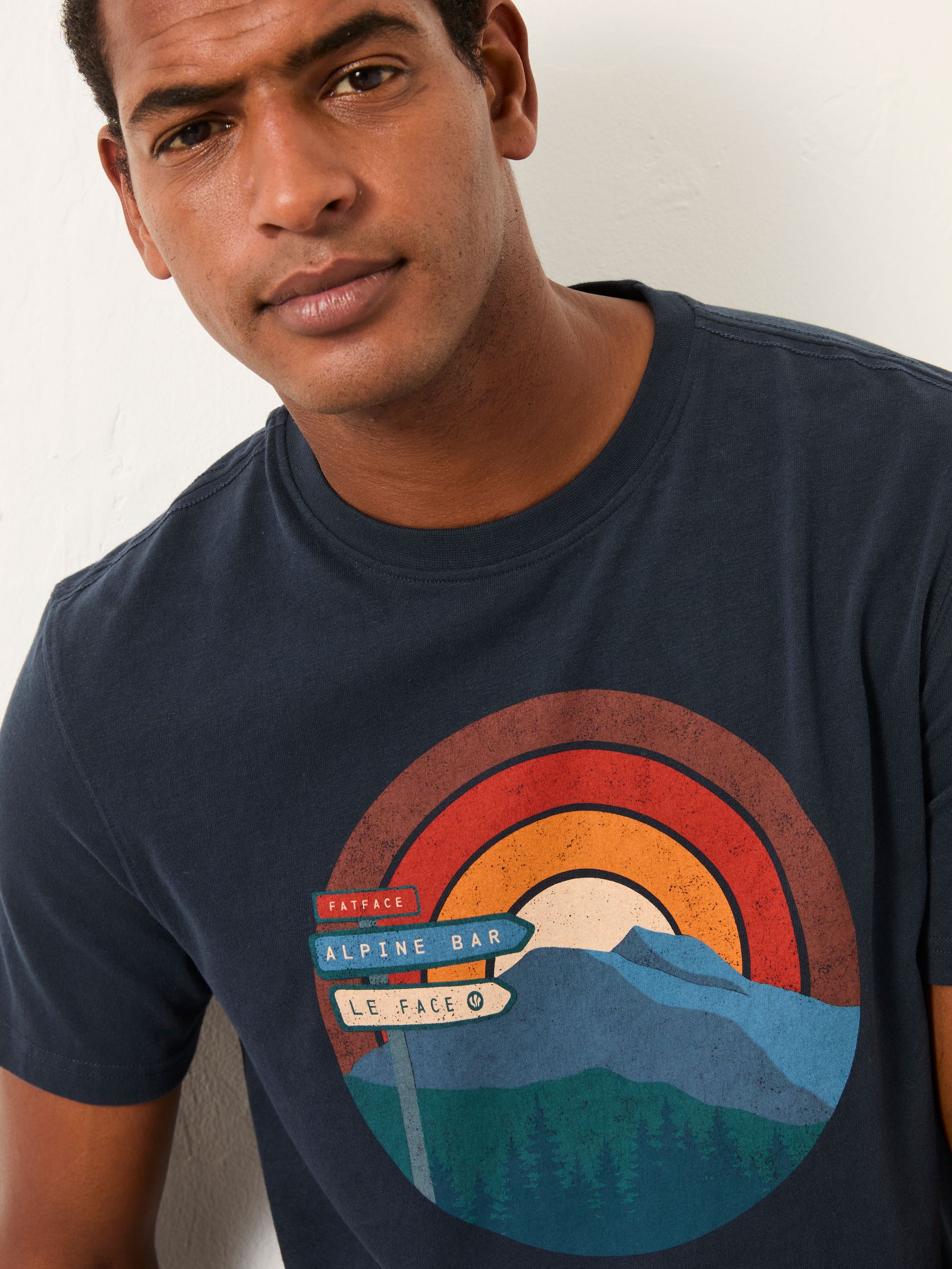 Navy Alpine Sunset Graphic T-Shirt - Image 3 of 6