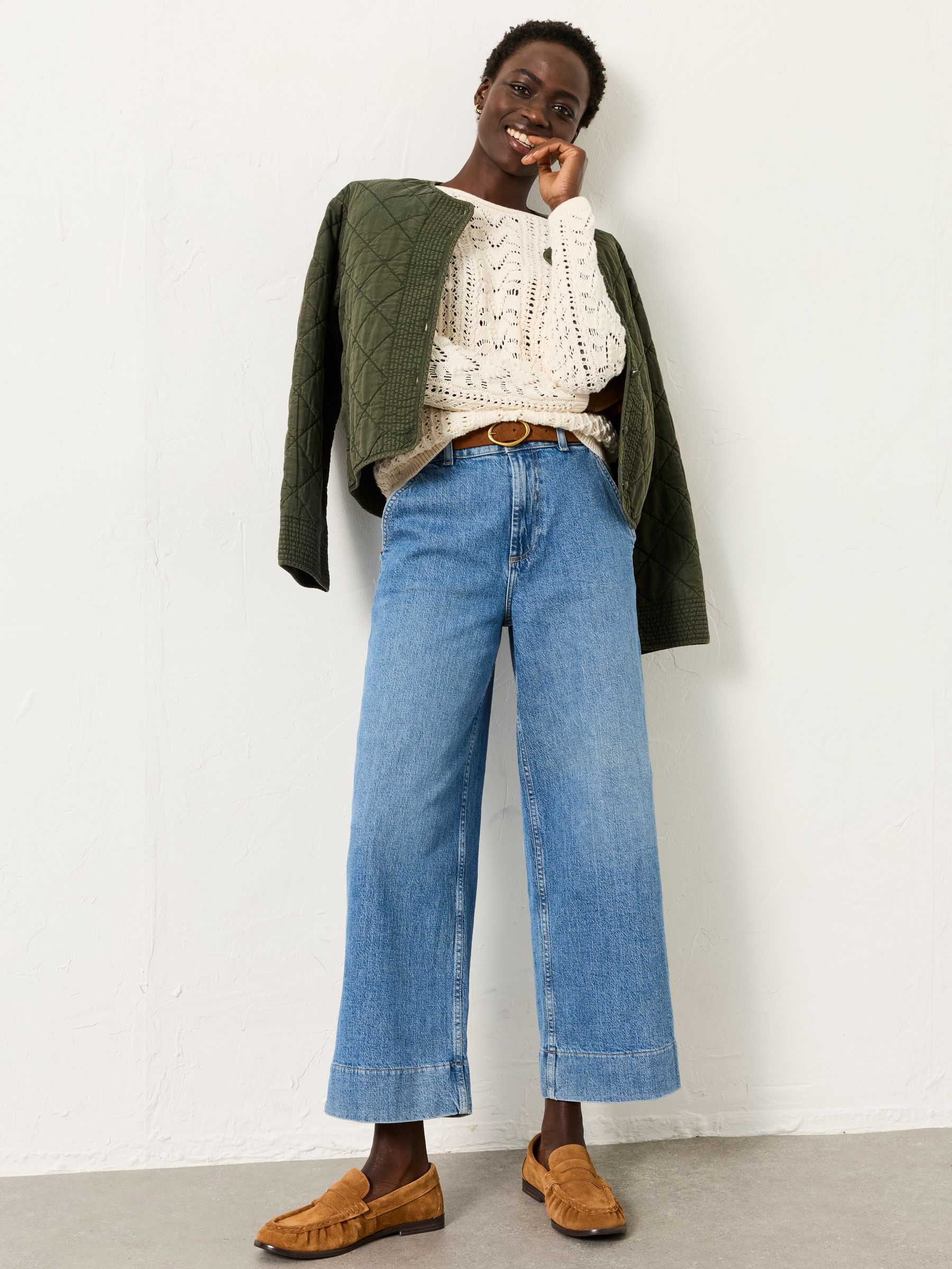 Cameron Ivory Knitted Textured Jumper - Image 4 of 7