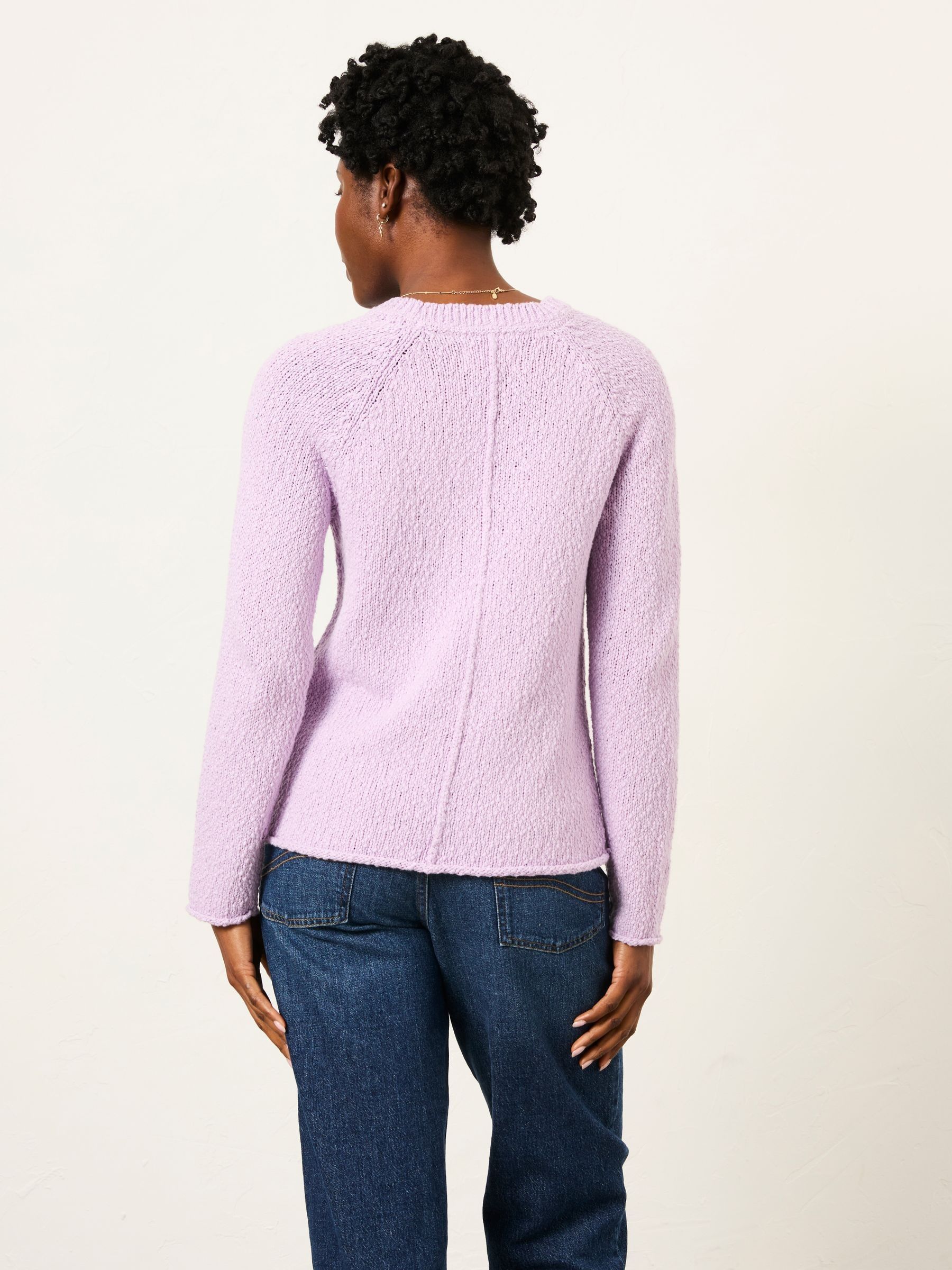 Sophia Lilac Purple Knitted Slub Jumper - Image 3 of 6