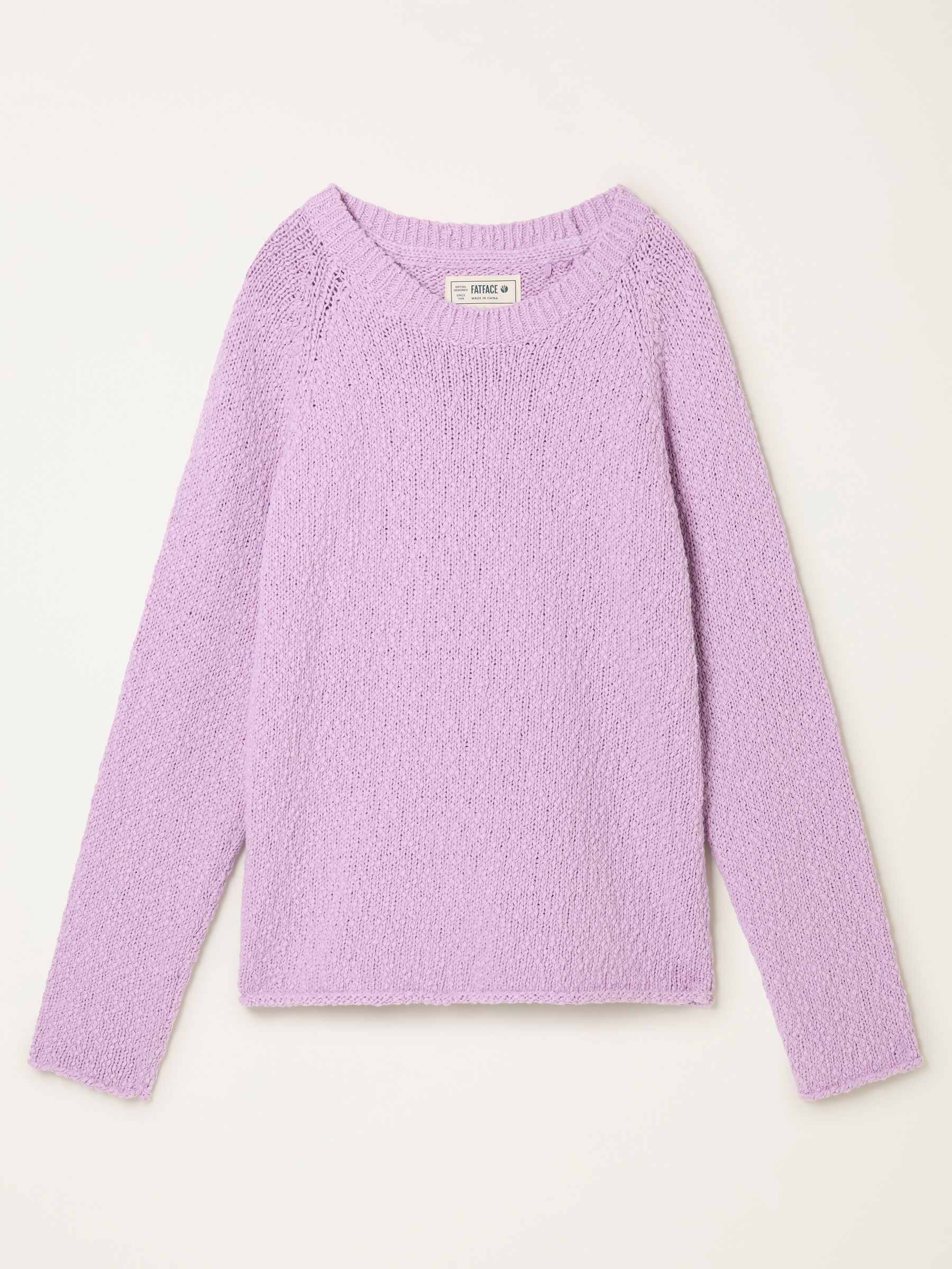 Sophia Lilac Purple Knitted Slub Jumper - Image 6 of 6