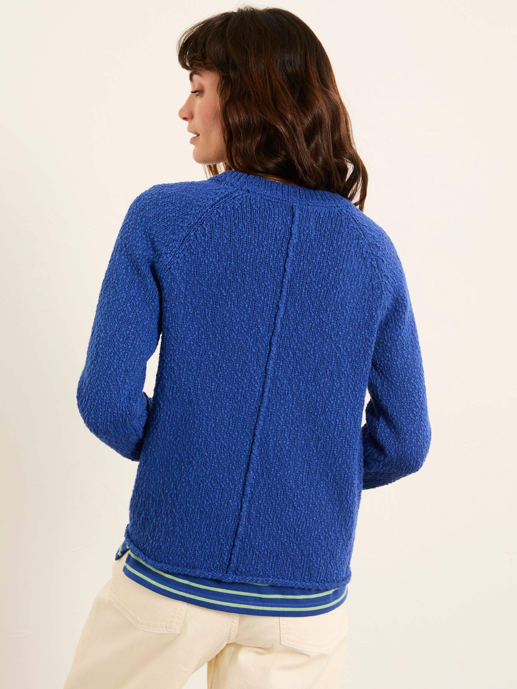Sophia Cobalt Blue Knitted Slub Jumper - Image 2 of 6