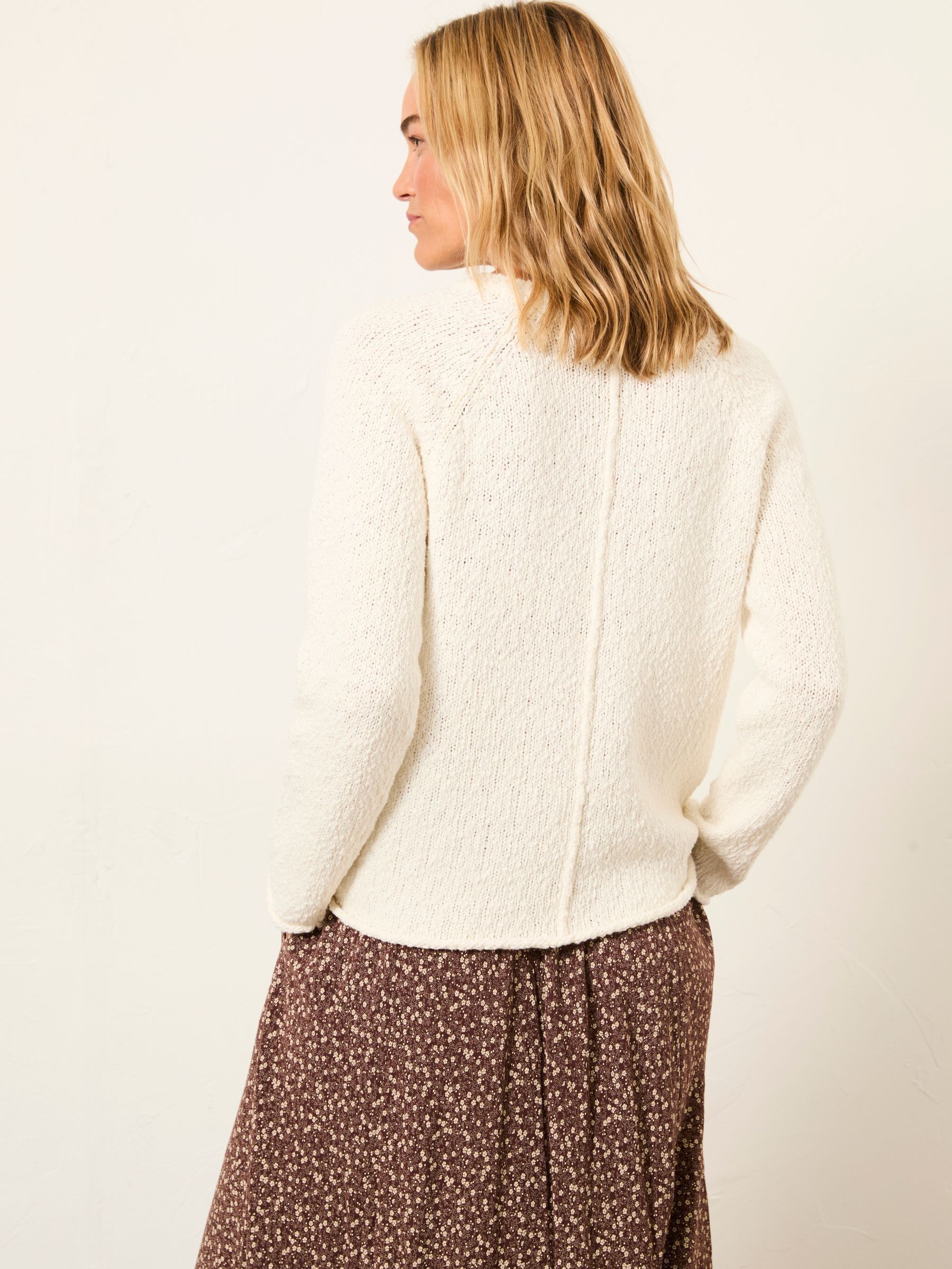 Sophia Ivory Knitted Slub Jumper - Image 2 of 5