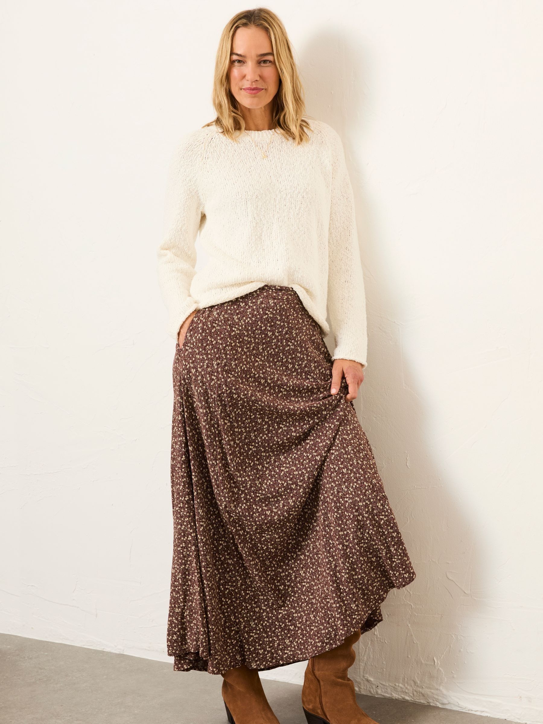 Sophia Ivory Knitted Slub Jumper - Image 3 of 5